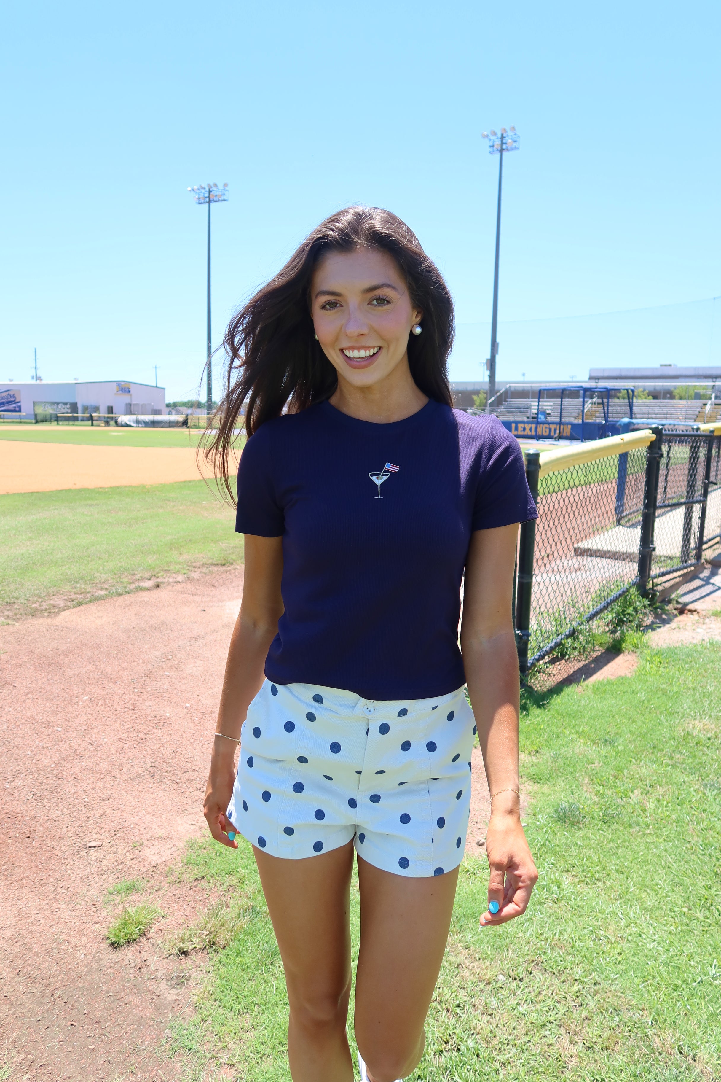 Stars & Martinis Tee- Navy
