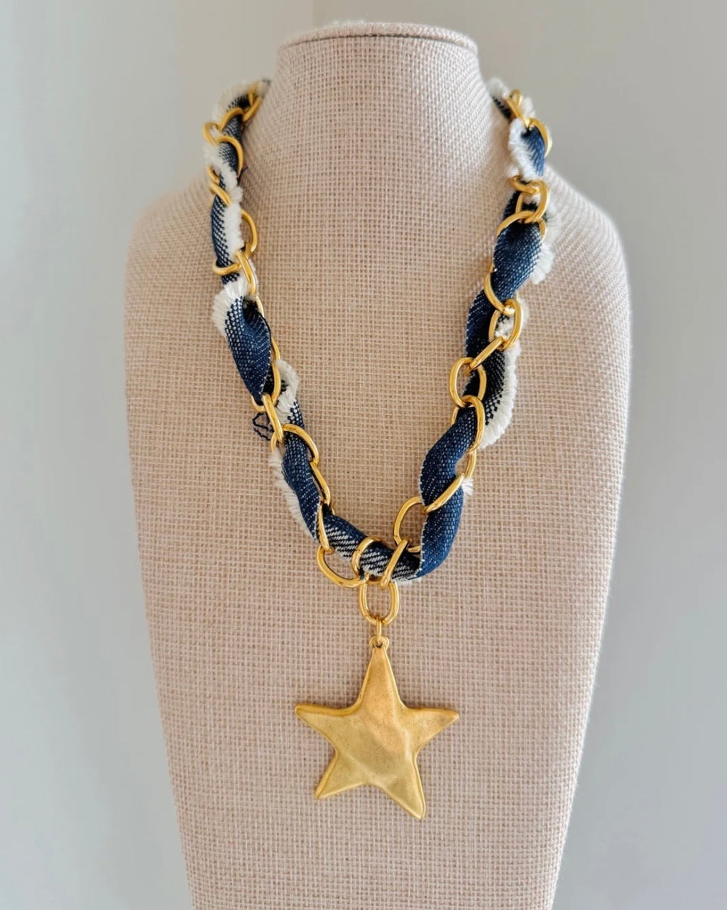 Denim Star Necklace