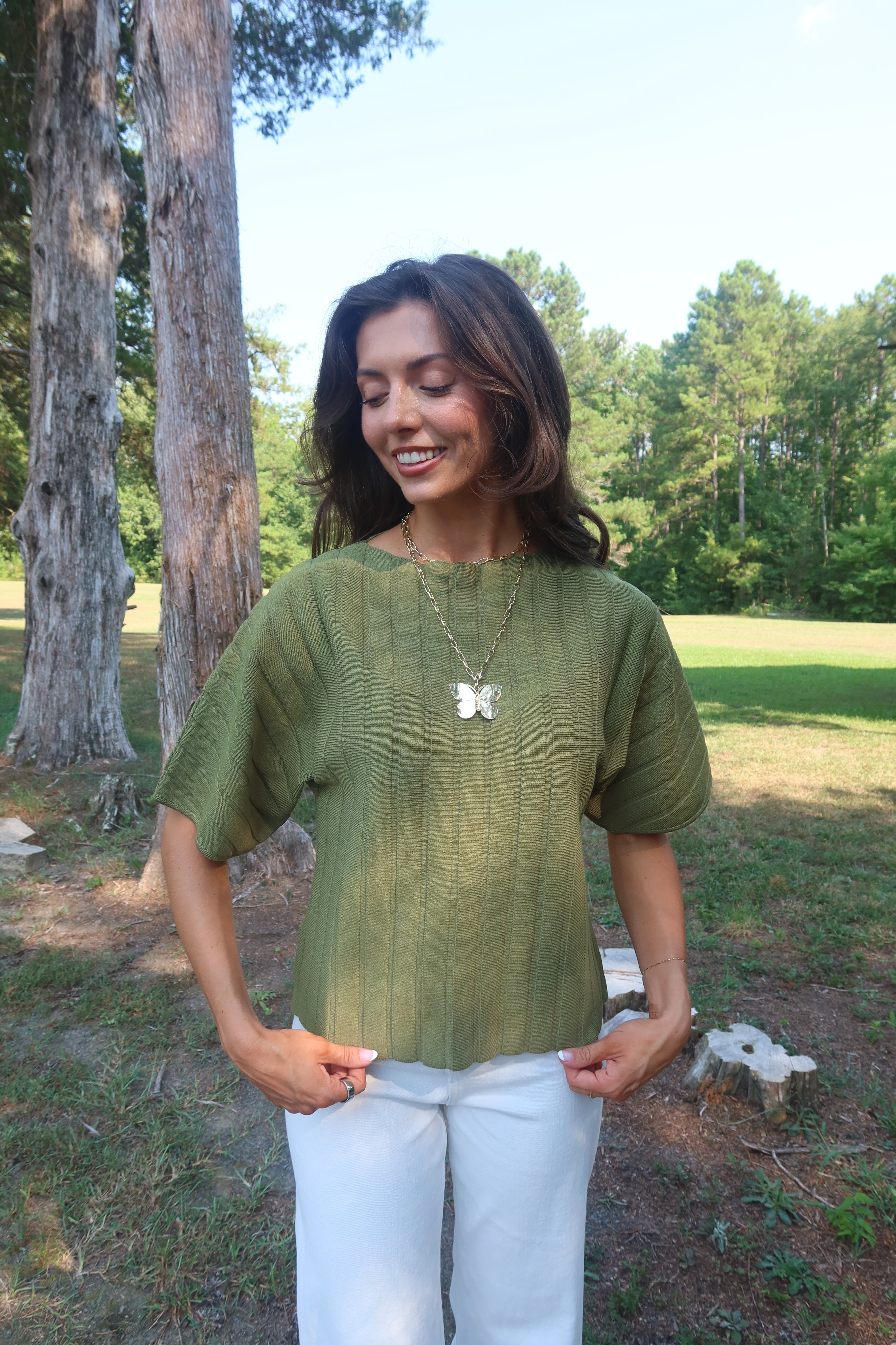 Lorelai Top- Martini Olive
