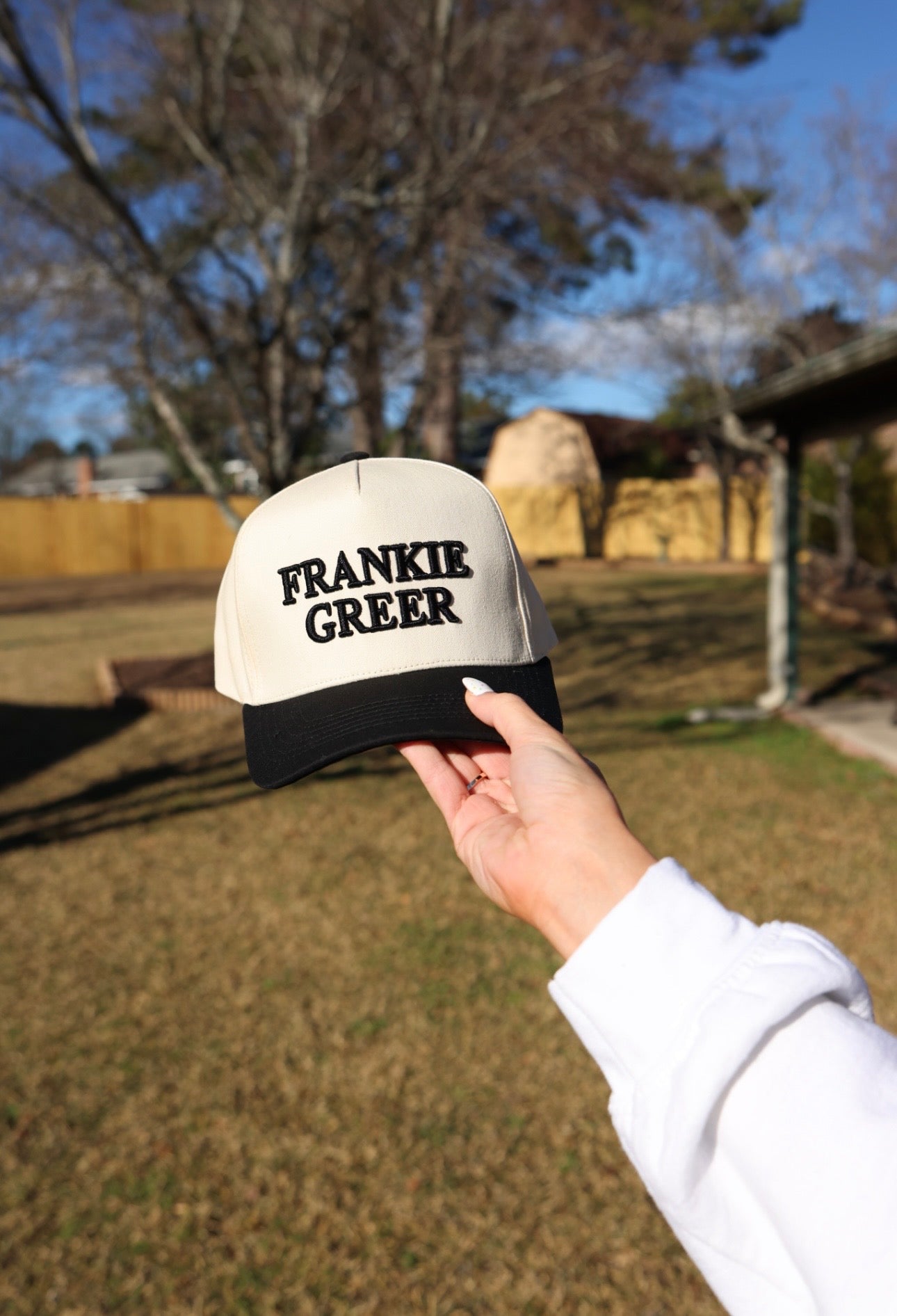 Frankie Greer Hat- Cream/Black