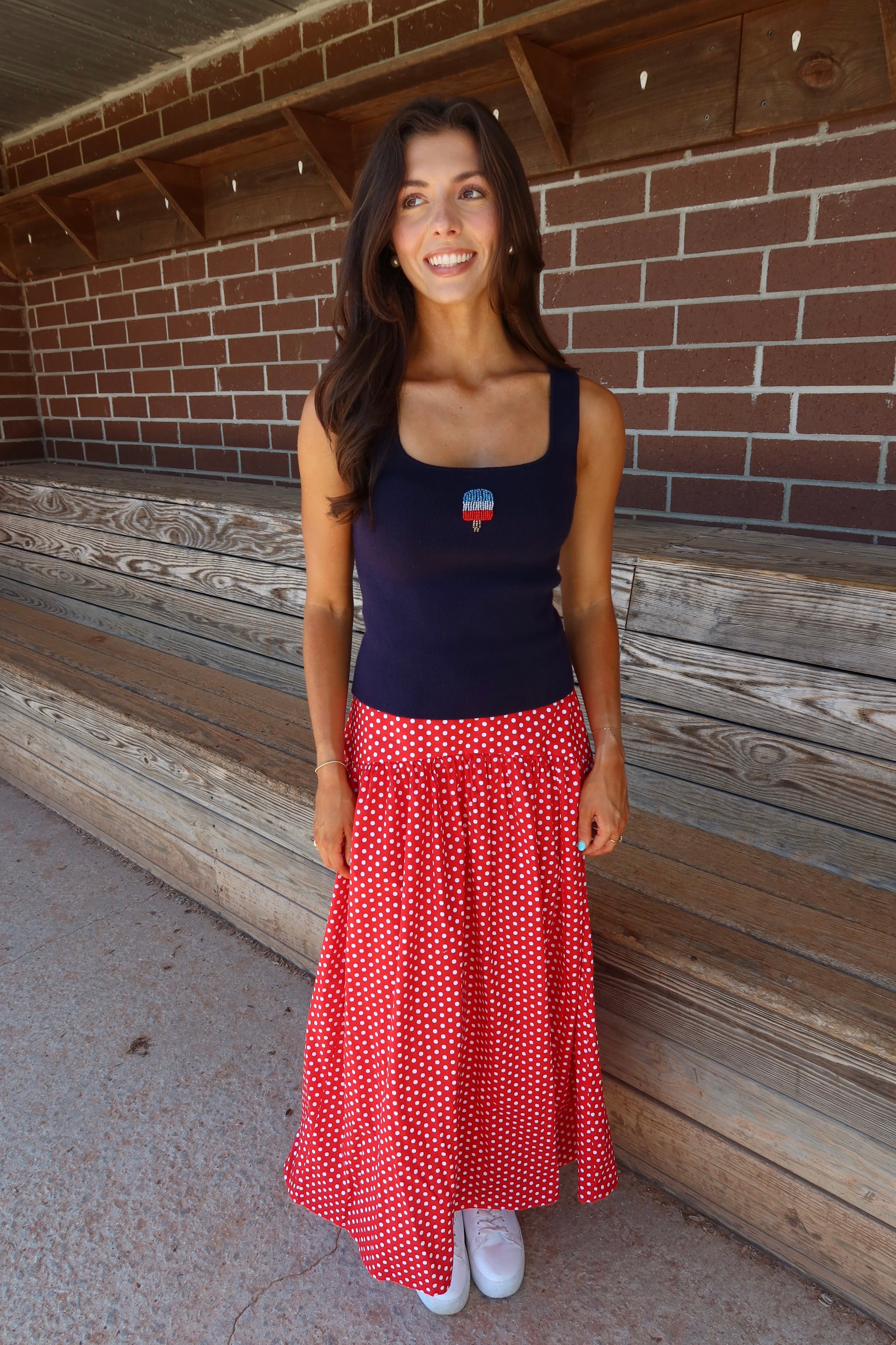 Sweet Summertime Popsicle Top- Navy