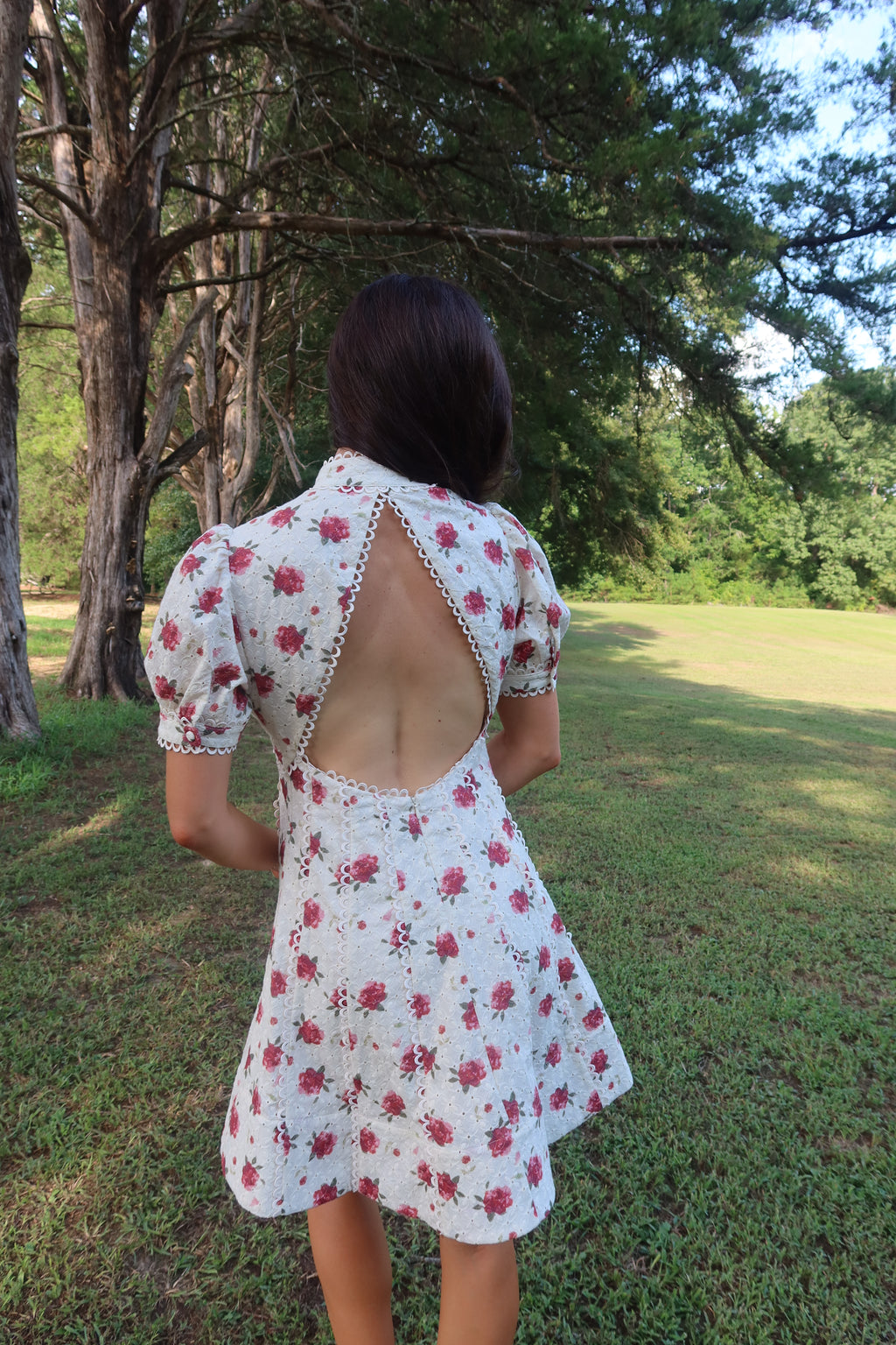 Autumn Embroidered Mini Dress- Floral
