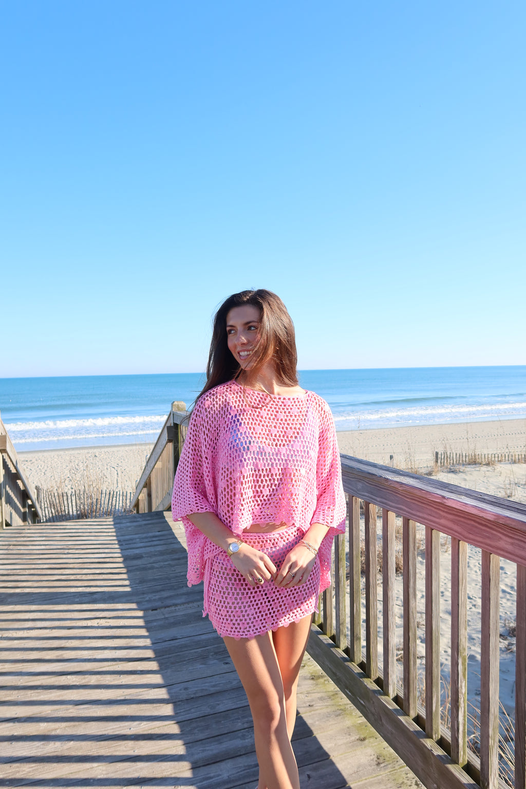 Pink Paradise Sequin Set Top- Pink