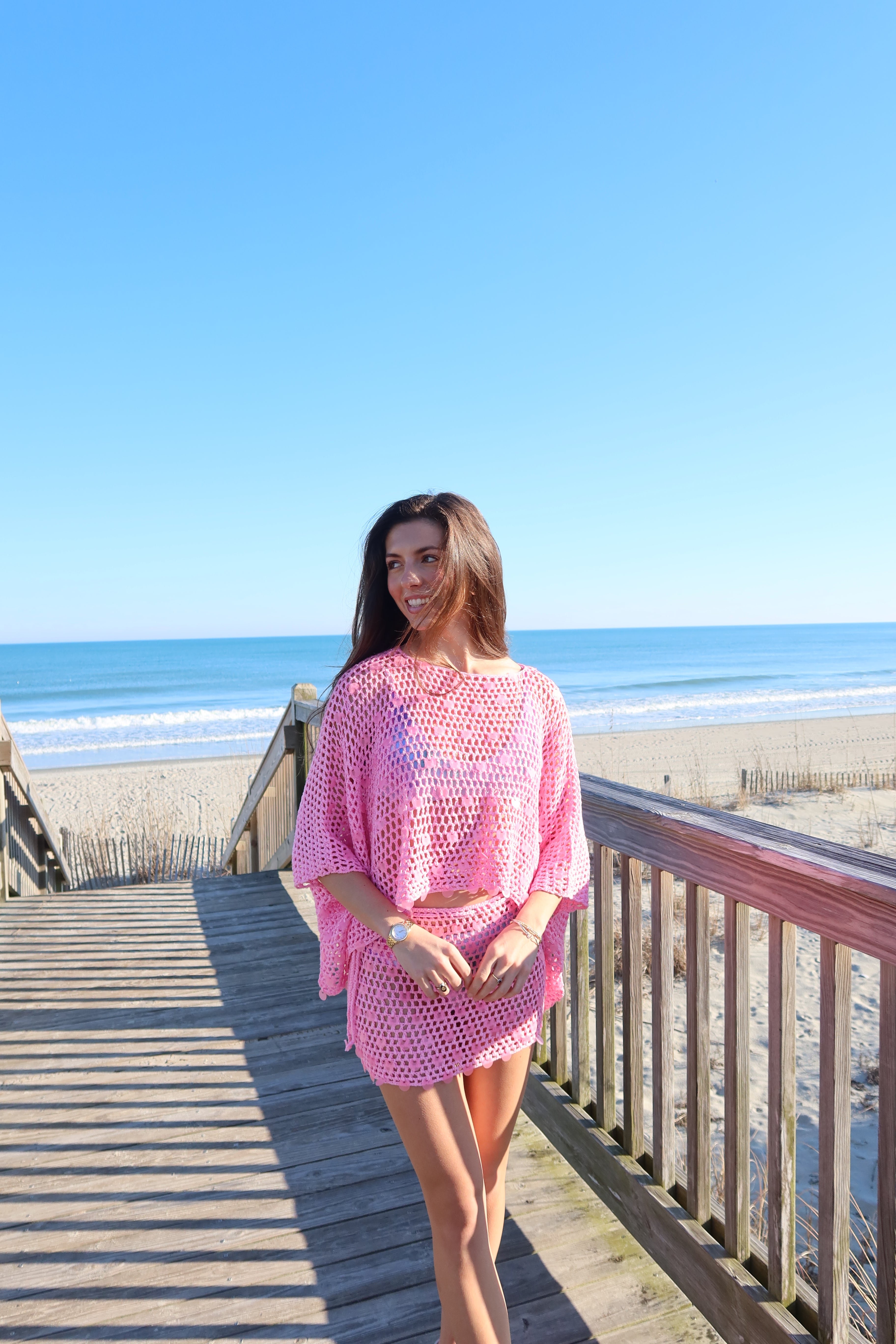 Pink Paradise Sequin Set Mini Skirt- Pink