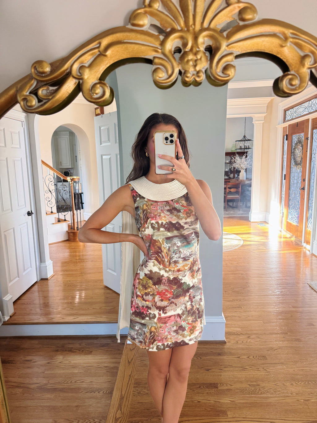 Swan Garden Mini Dress- Multi