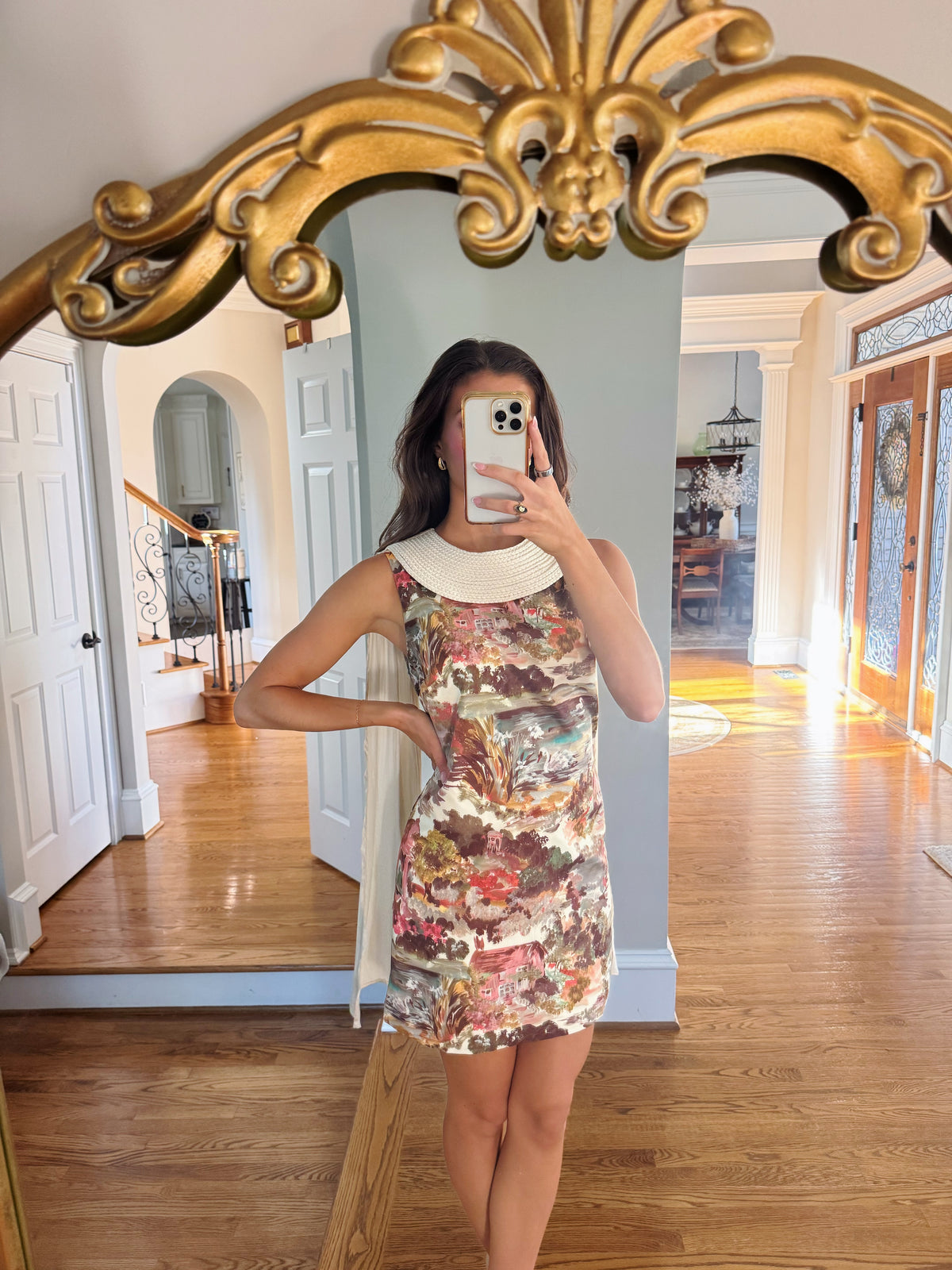 Swan Garden Mini Dress- Multi