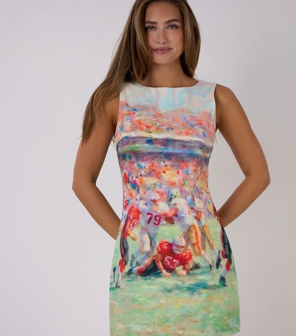 Football Game Day Mini Dress- Multi