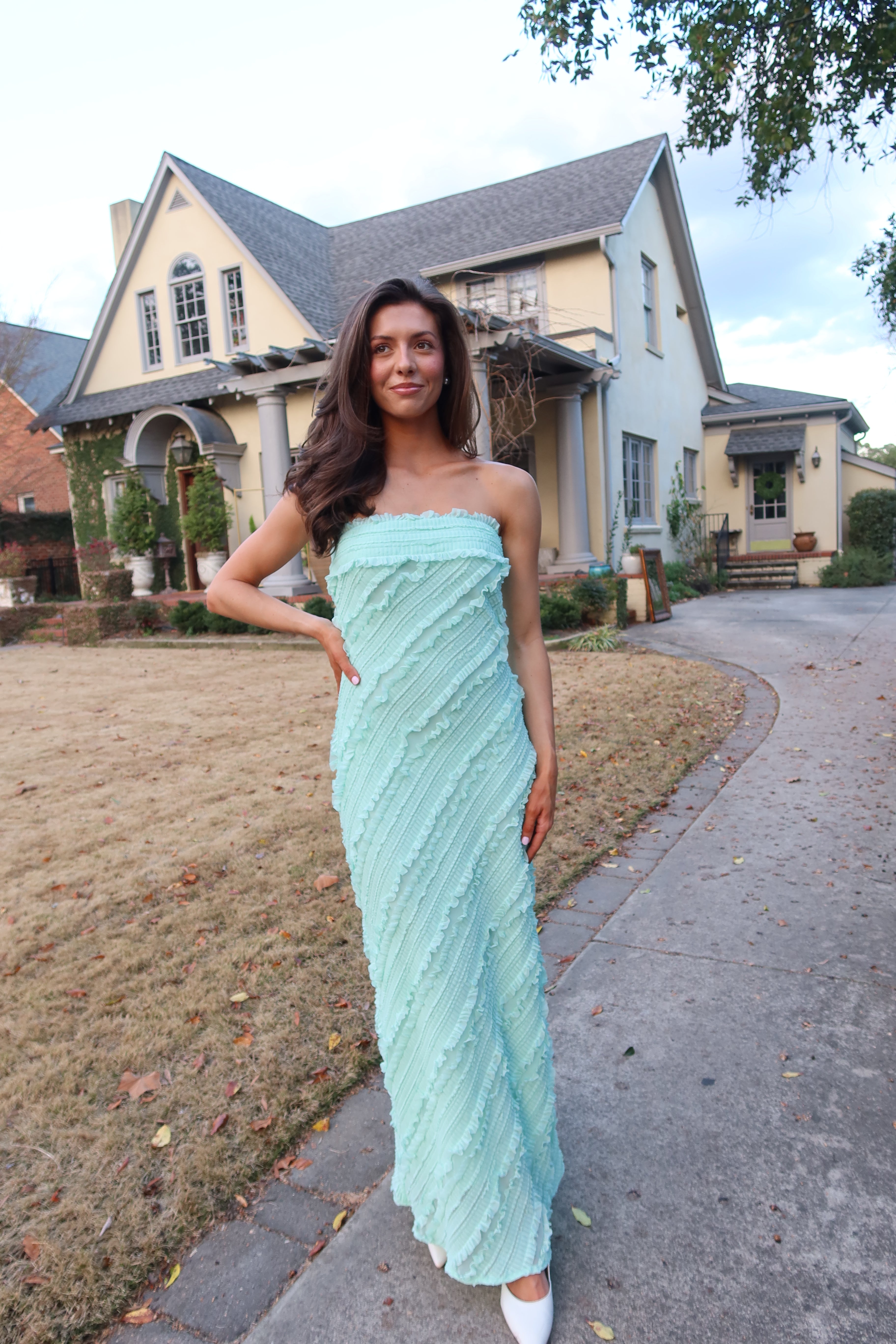 Mint Meadow Maxi Dress- Mint Green