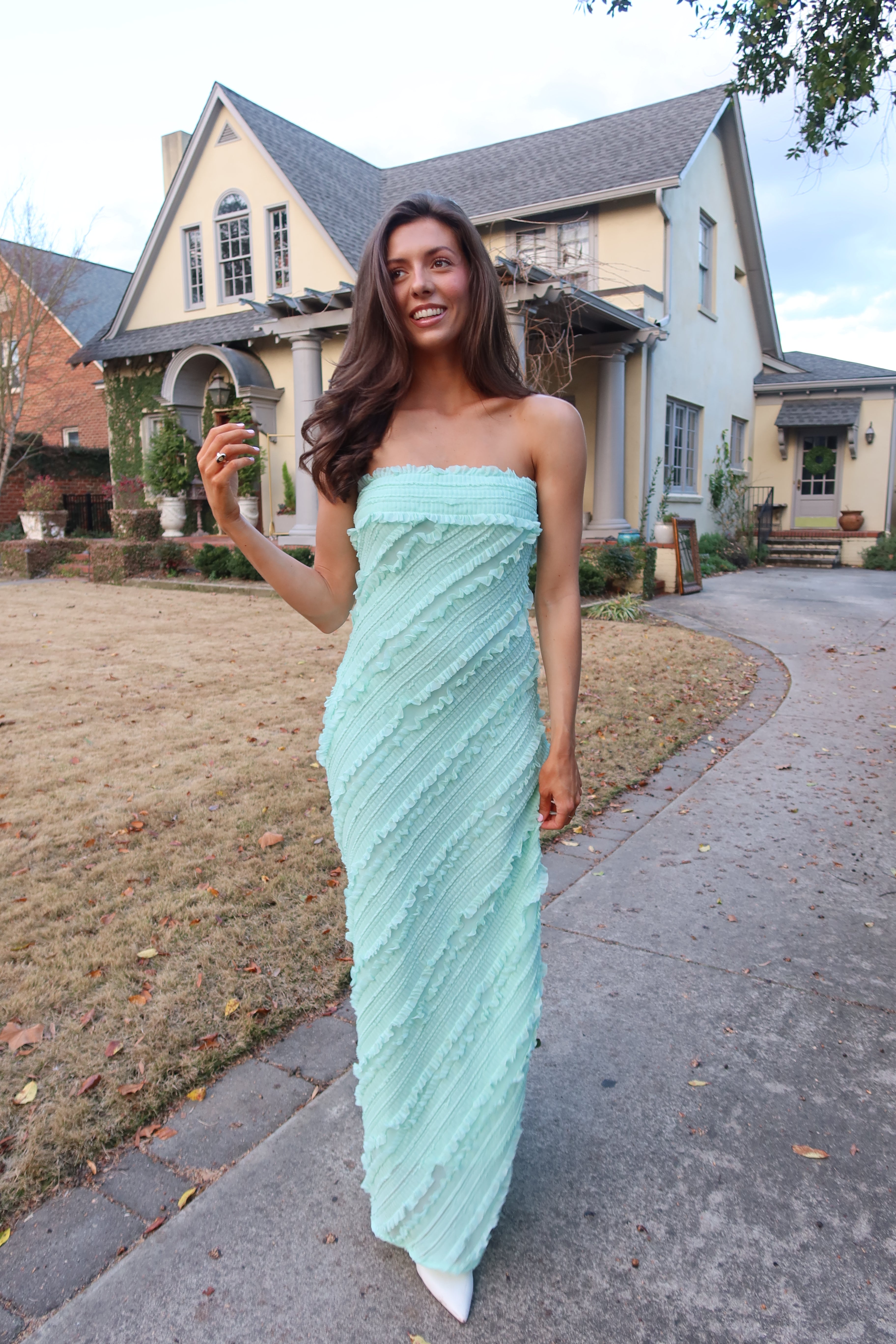 Mint Meadow Maxi Dress- Mint Green