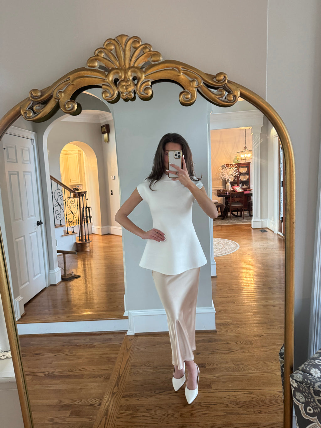 Pearl Peplum Sweater- Ivory