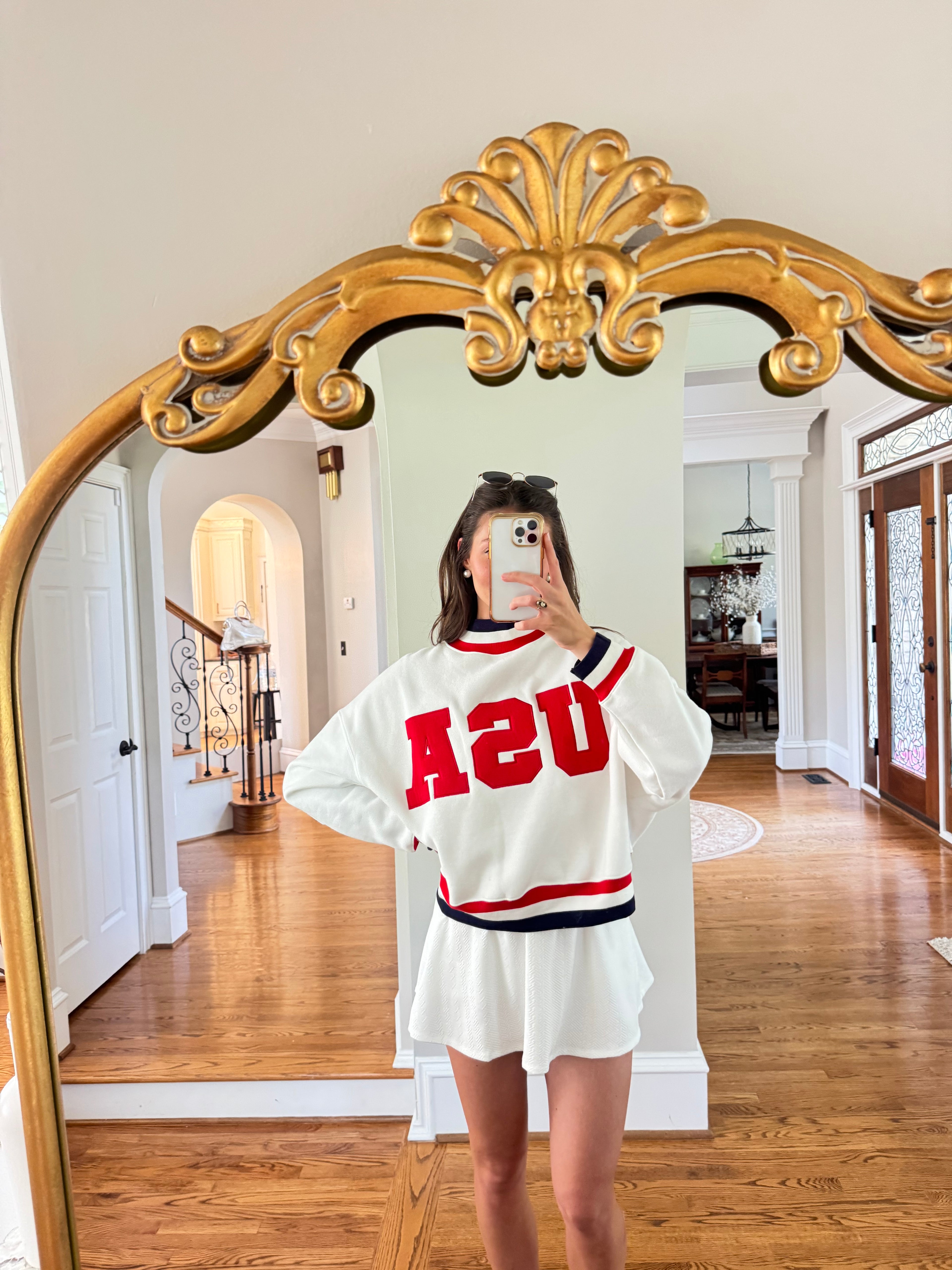 USA Mockneck- White