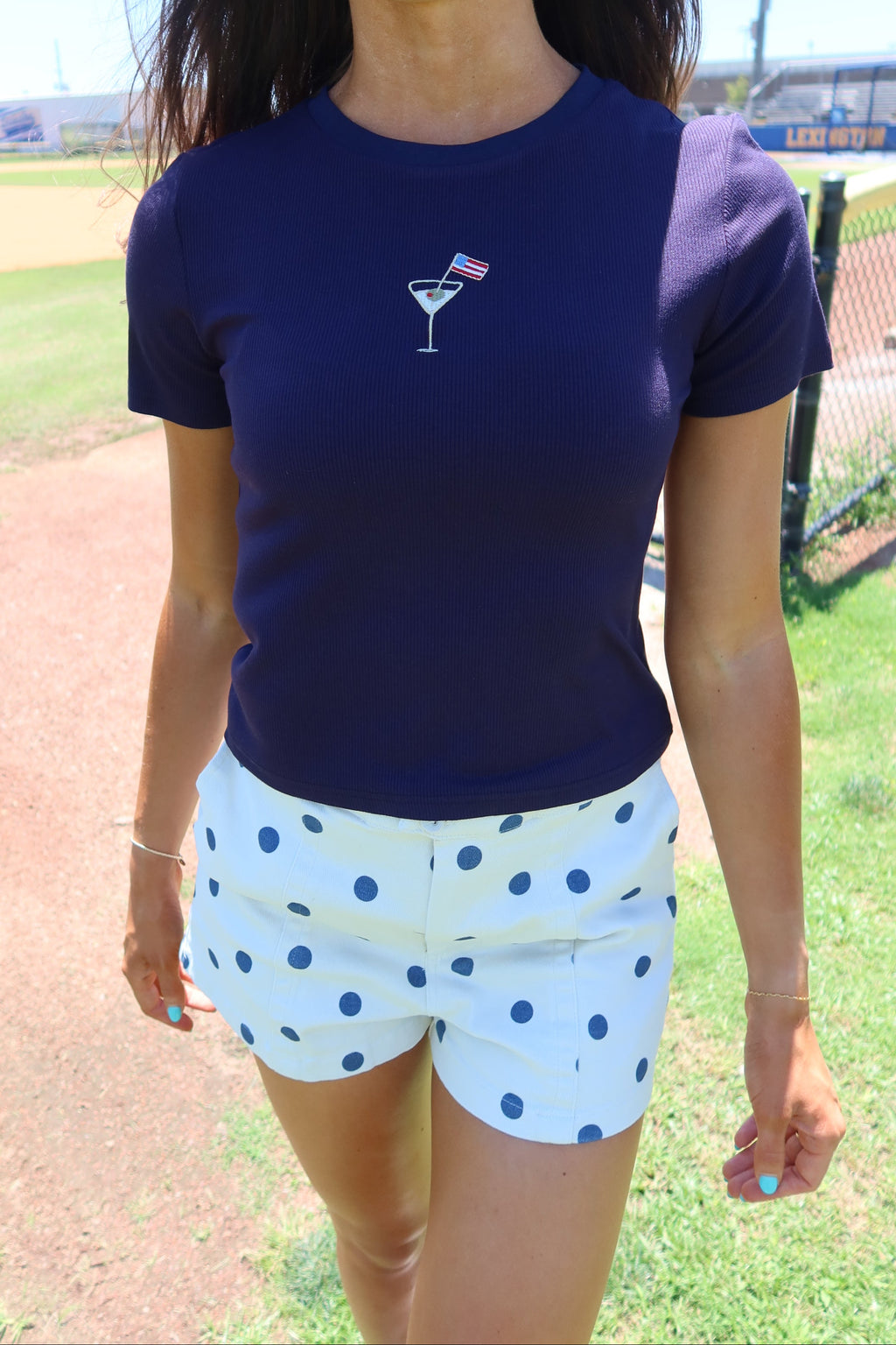 Stars & Martinis Tee- Navy