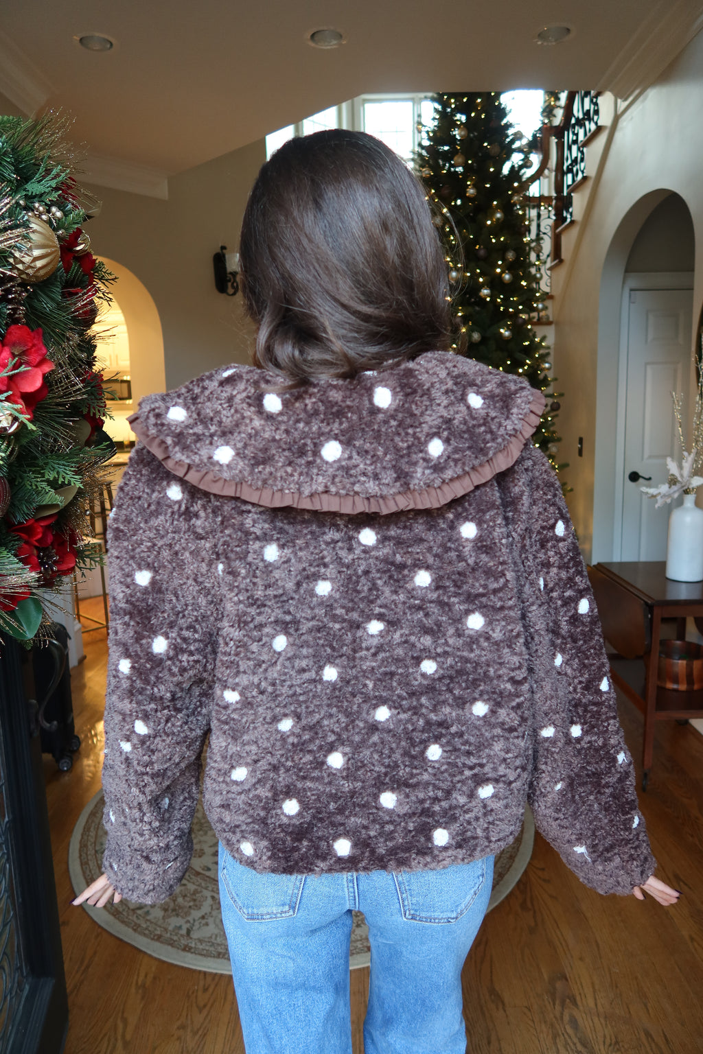 Teddy Bear Sherpa Jacket- Chocolate Brown