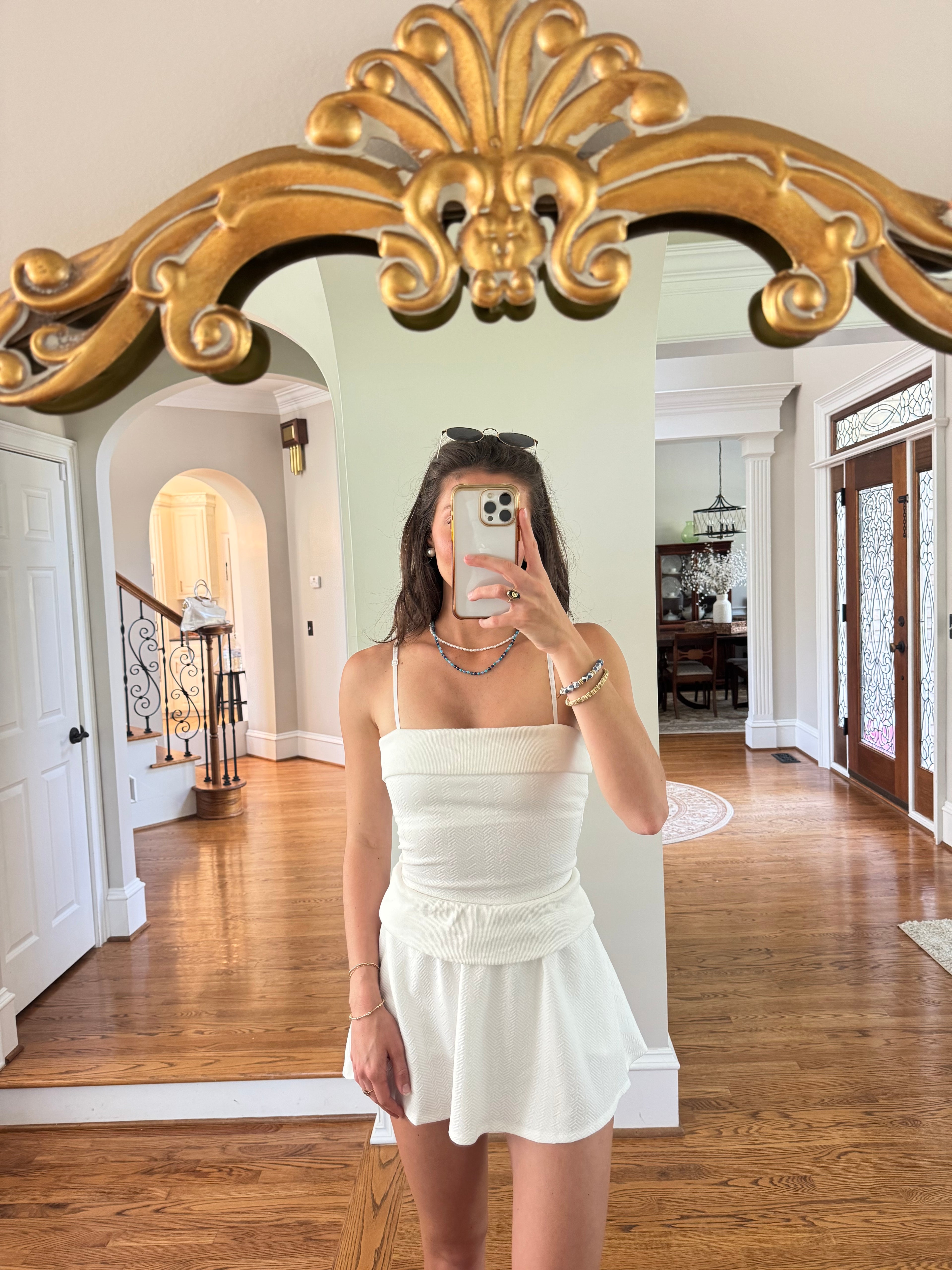 Court Club Athletic Skirt- White