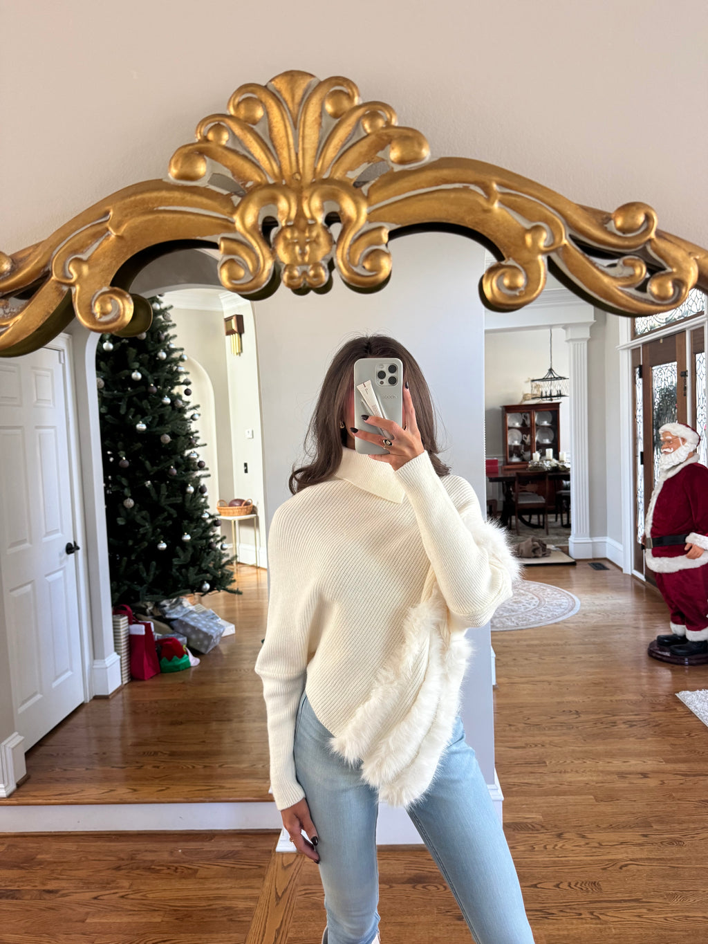 Sugar Plum Hem Sweater- Ivory