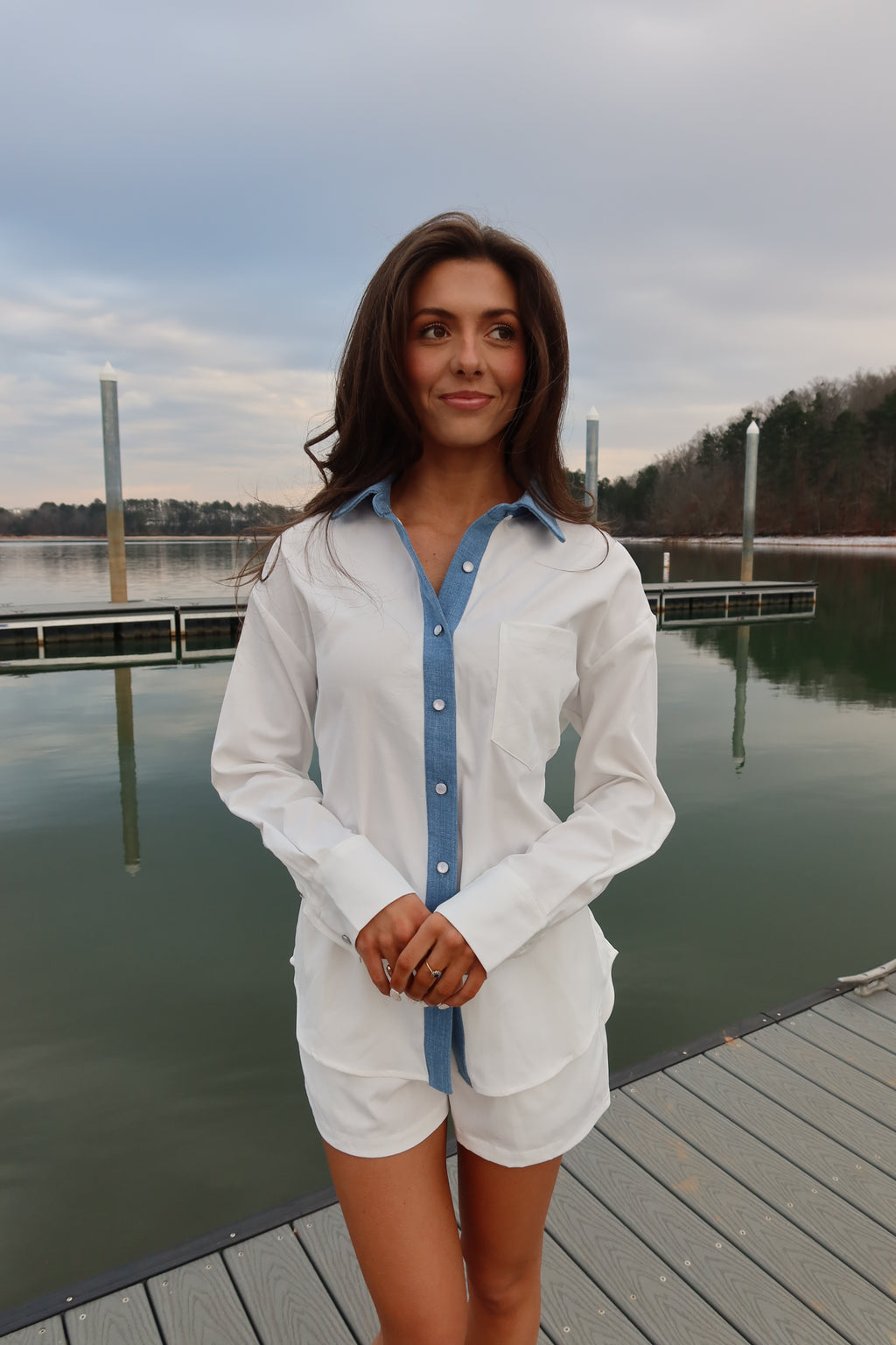 Sail Away Set Top- Off White