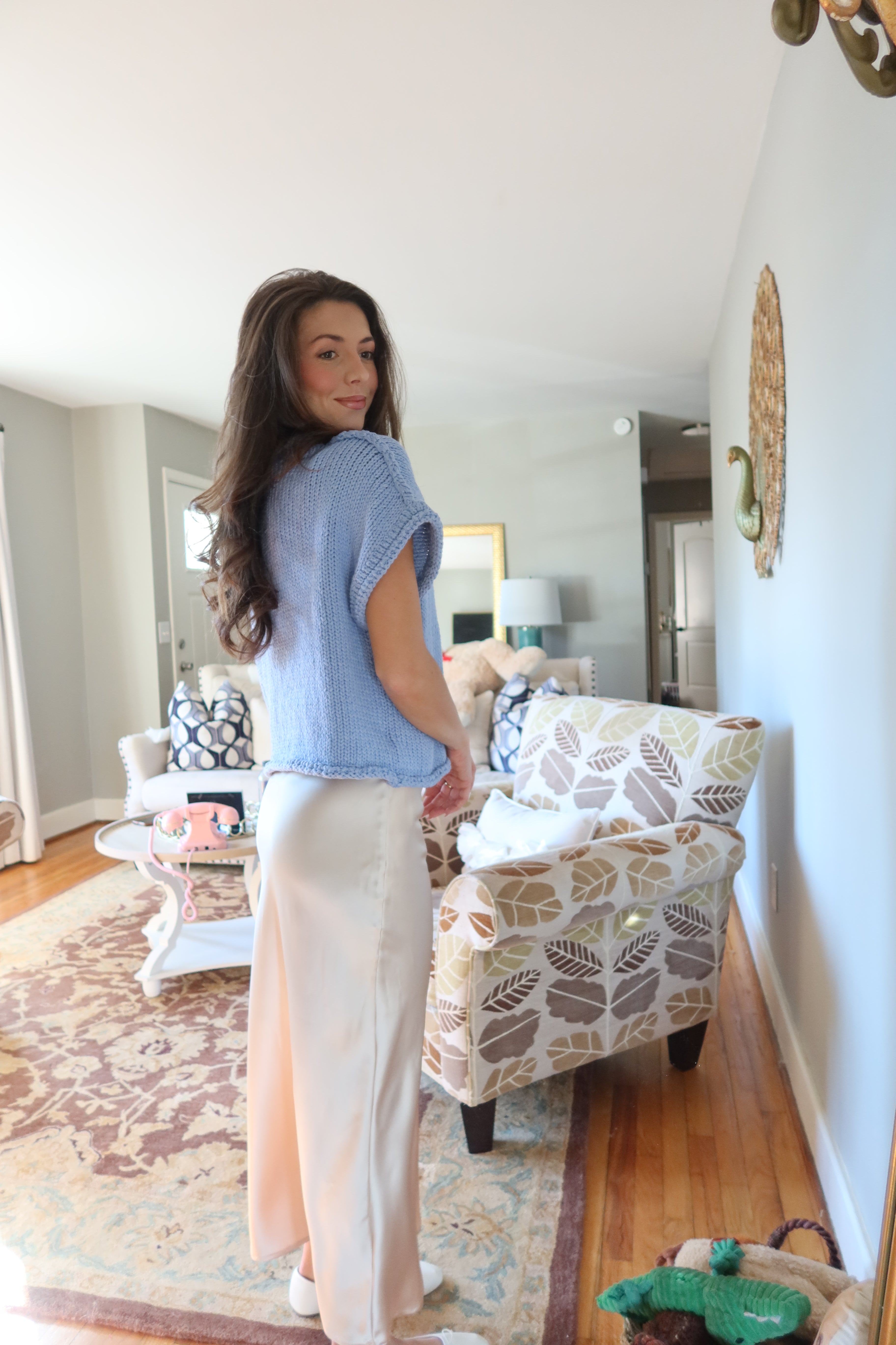 Mallory Chunky Knit Sweater- Sky Blue