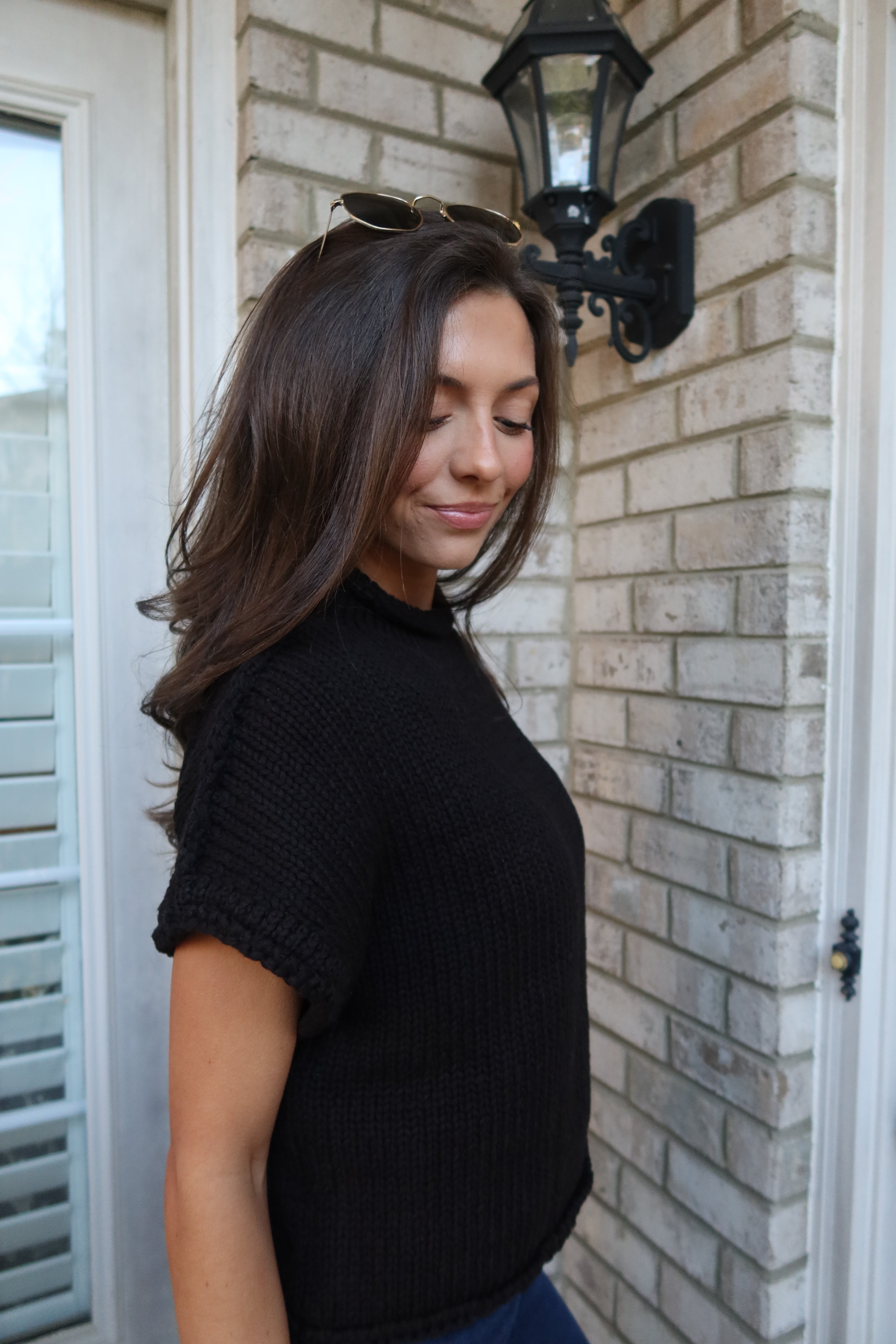 Mallory Chunky Knit Sweater- Black