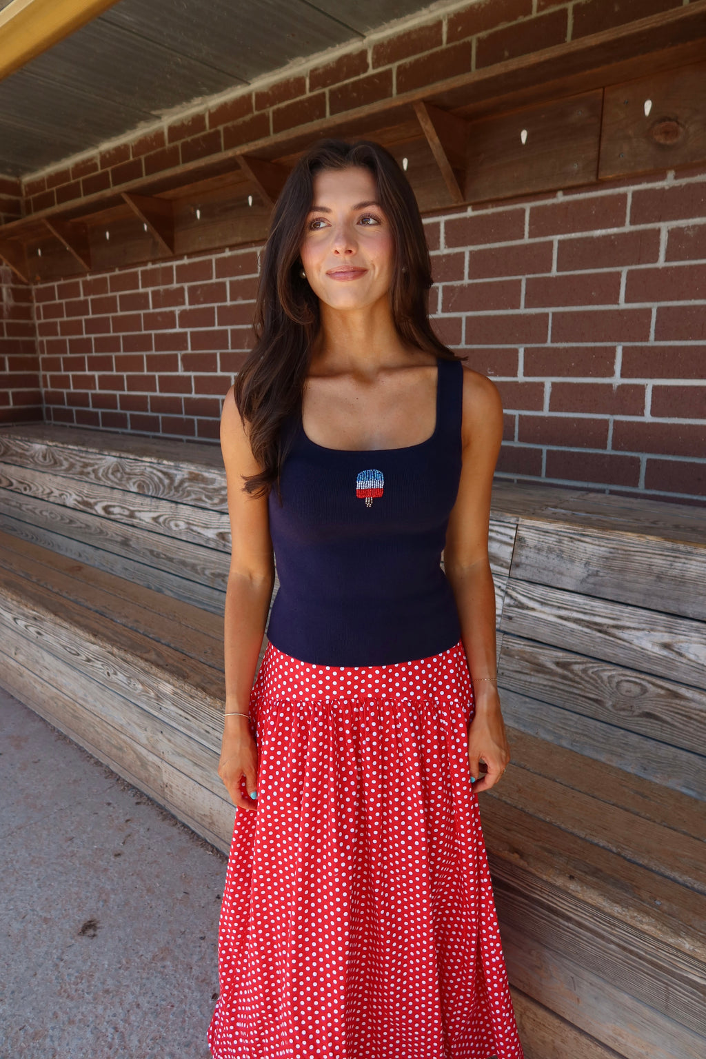 Sweet Summertime Popsicle Top- Navy