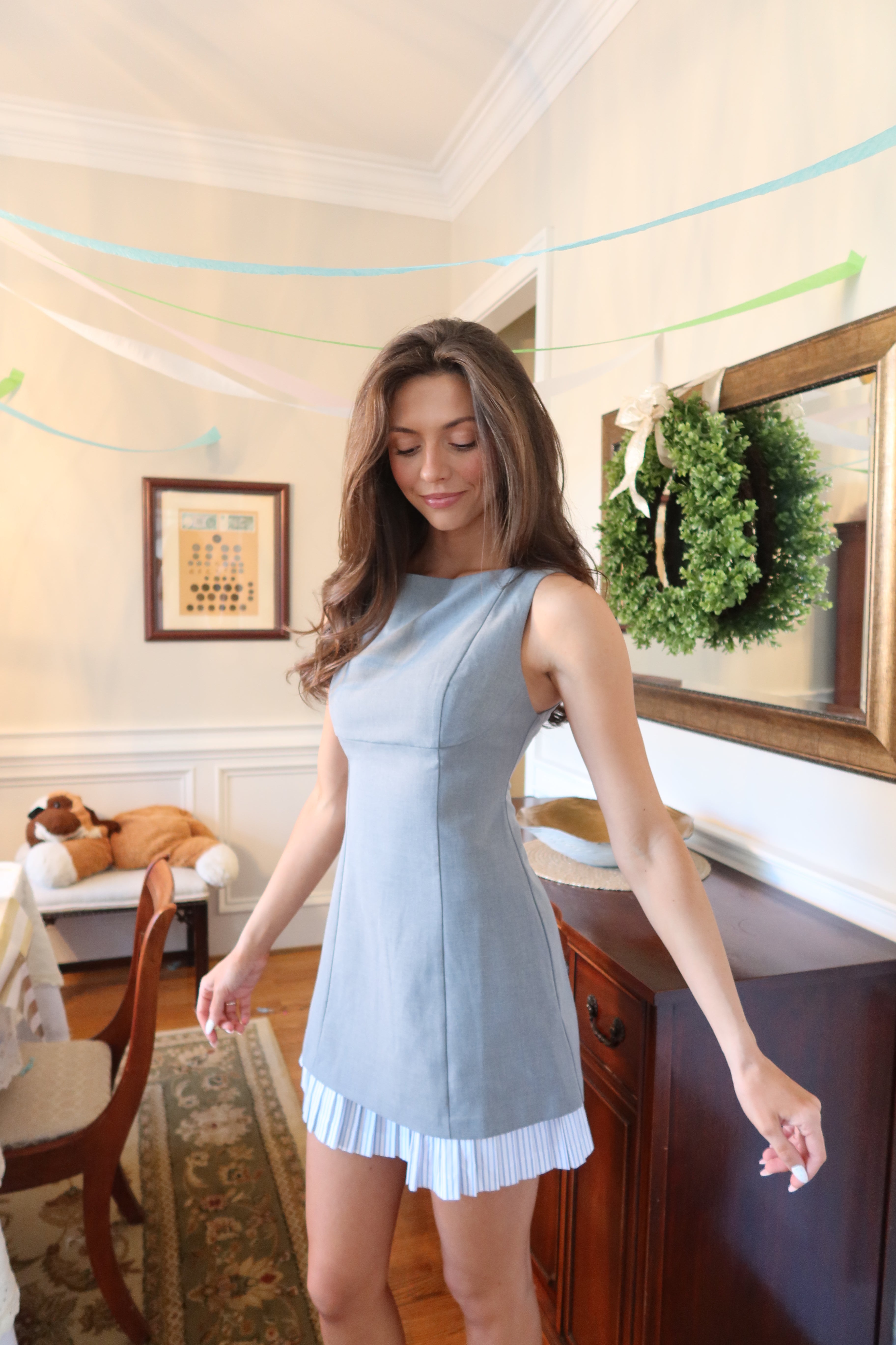 Working Hard, Hardly Working Dress- Grey