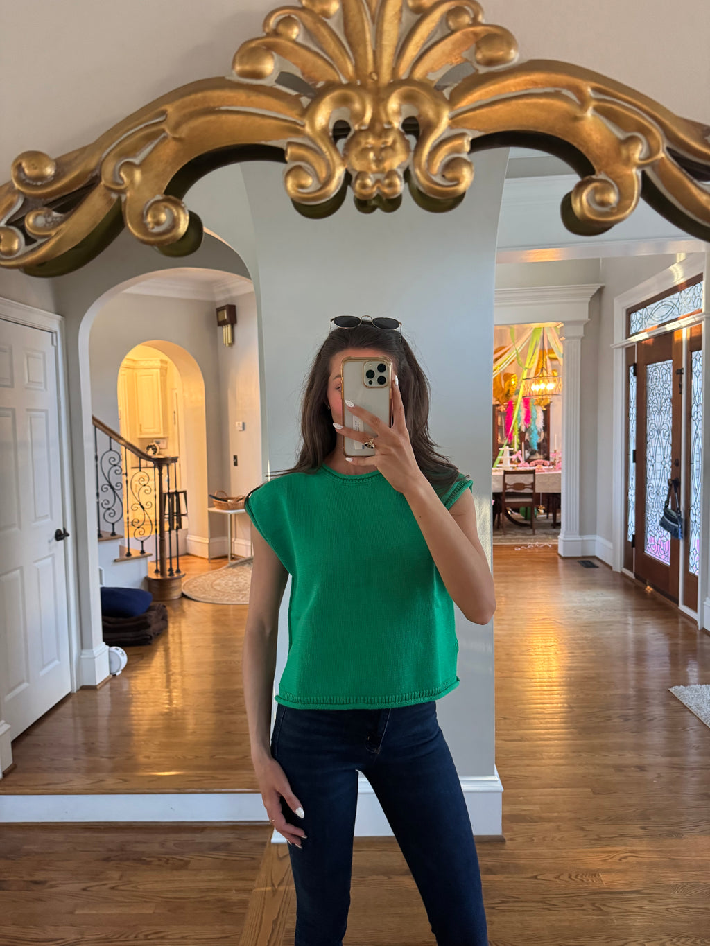 Kelly Knit Sweater Vest- Green