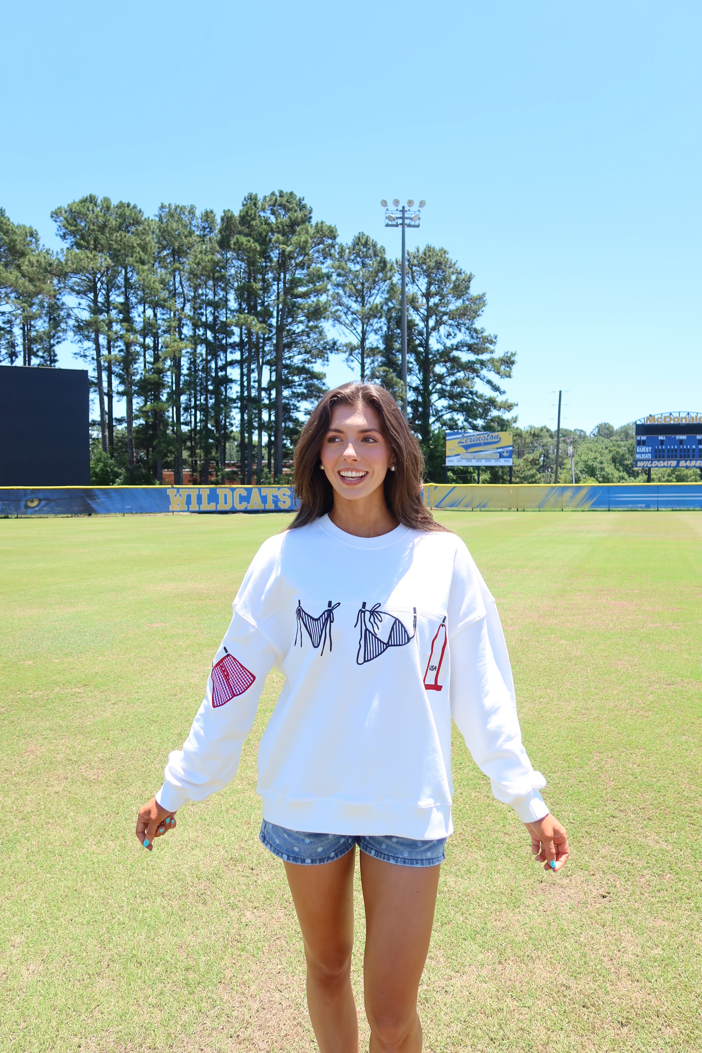 All-American Summer Crewneck- White