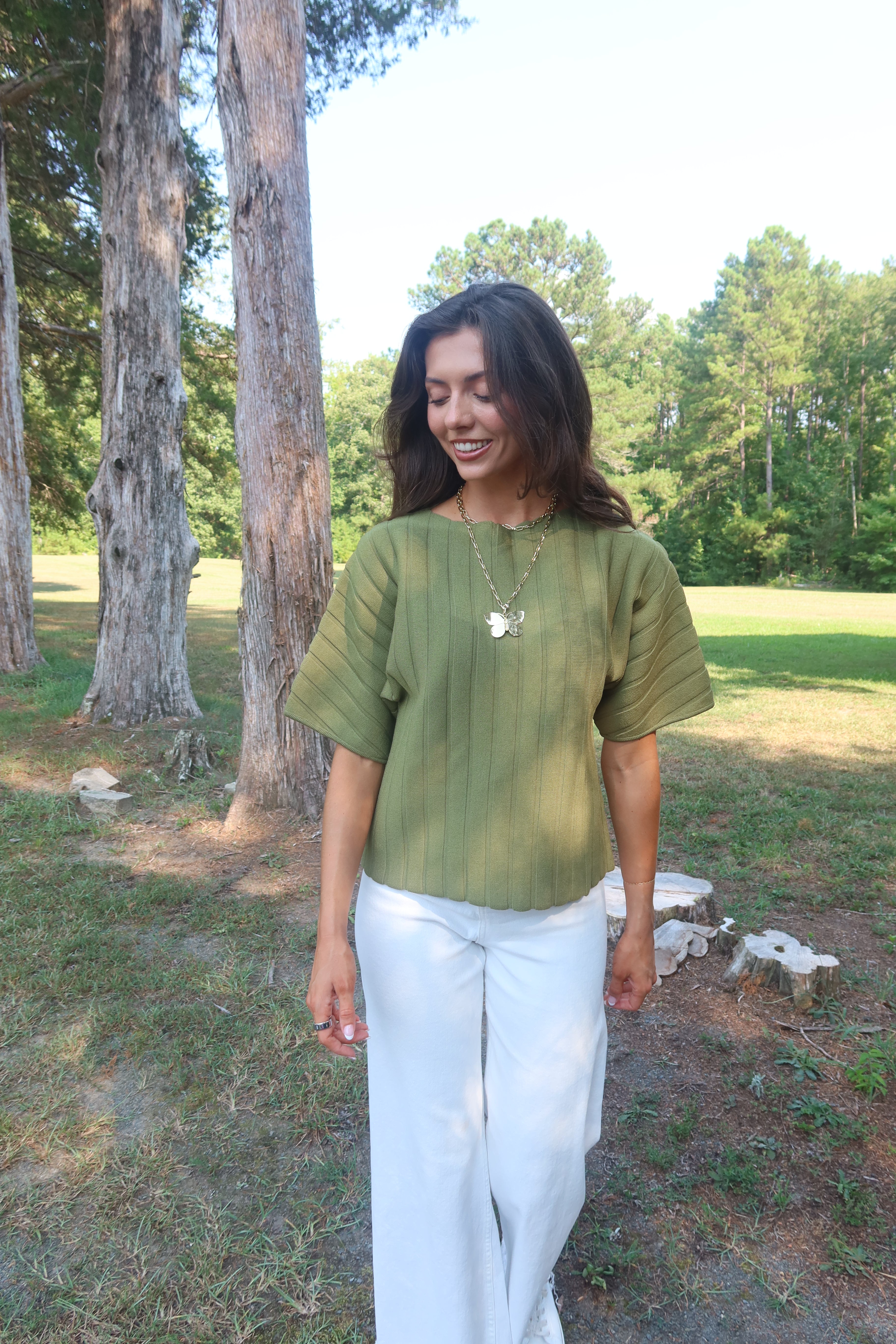 Lorelai Top- Martini Olive