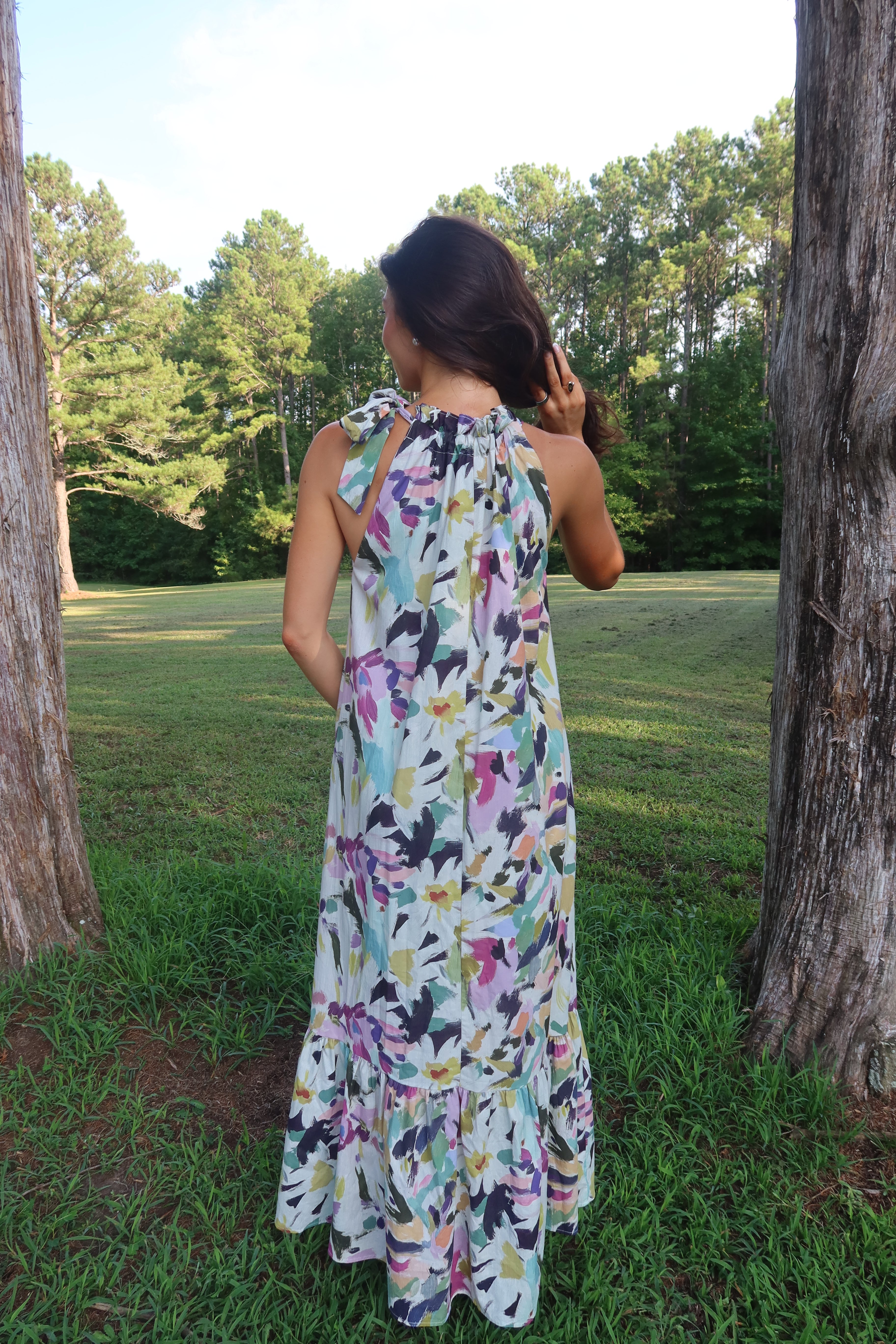 Painted Garden Maxi Dress- Multi