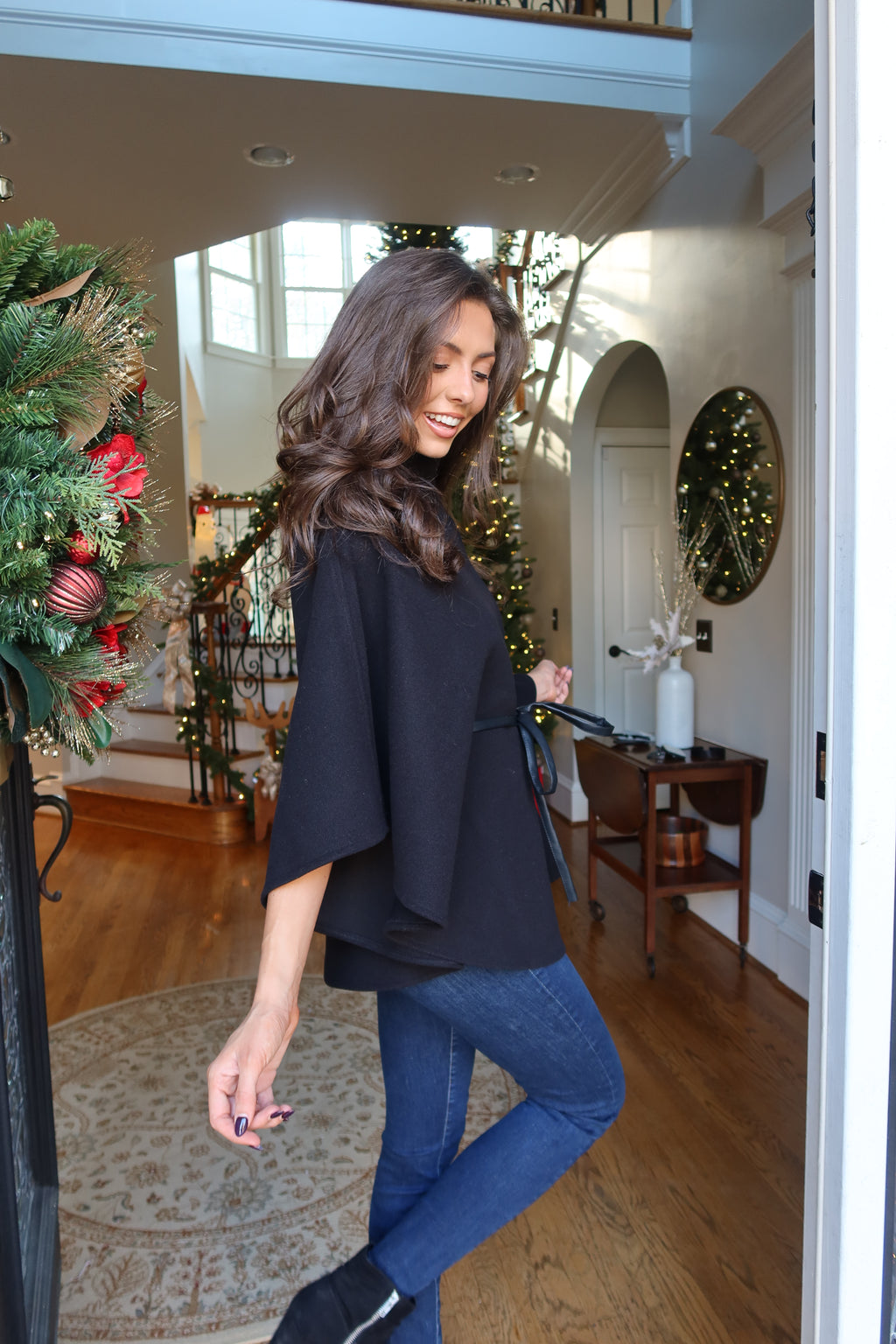 Kingston Cape Coat- Black