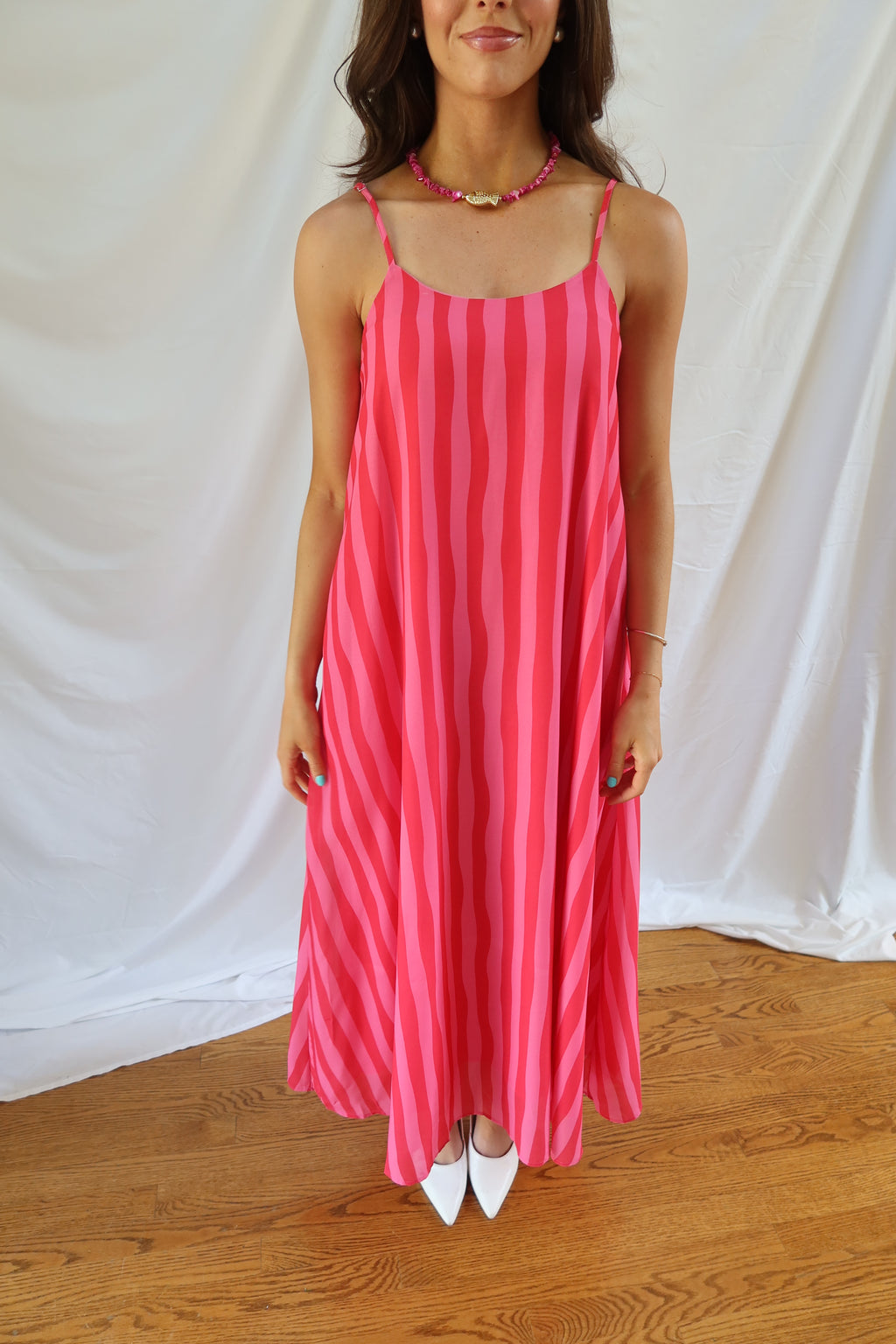 Sangria Sunset Maxi Dress- Red/Pink