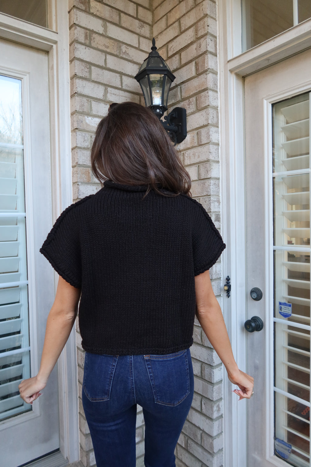 Mallory Chunky Knit Sweater- Black