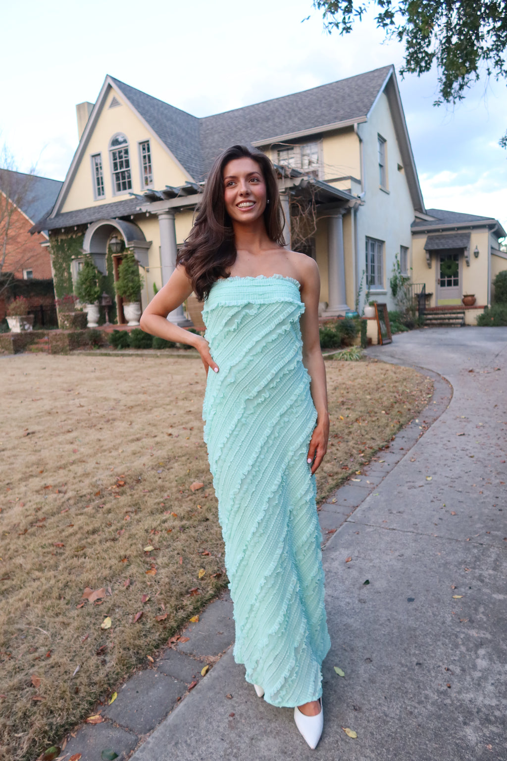 Mint Meadow Maxi Dress- Mint Green