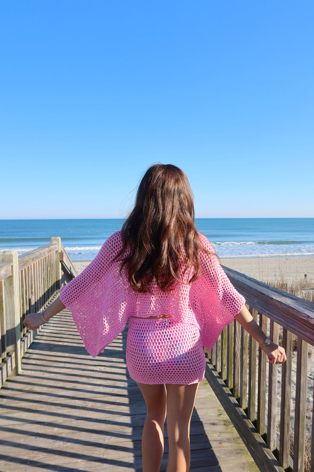 Pink Paradise Sequin Set Top- Pink