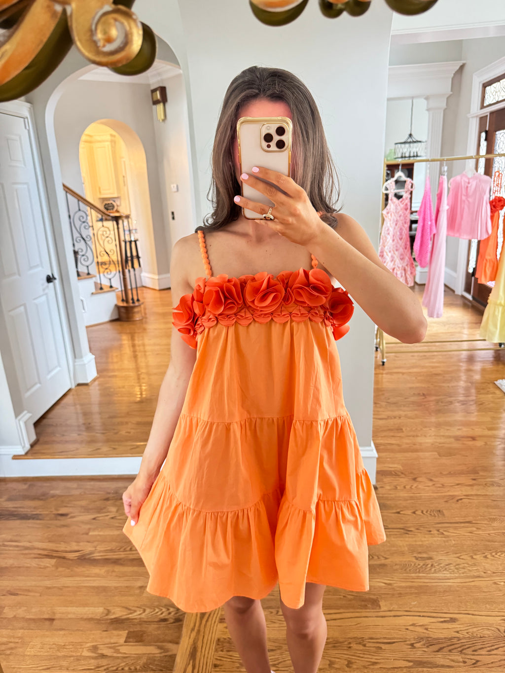 Sunset Spritz Romper- Papaya Orange