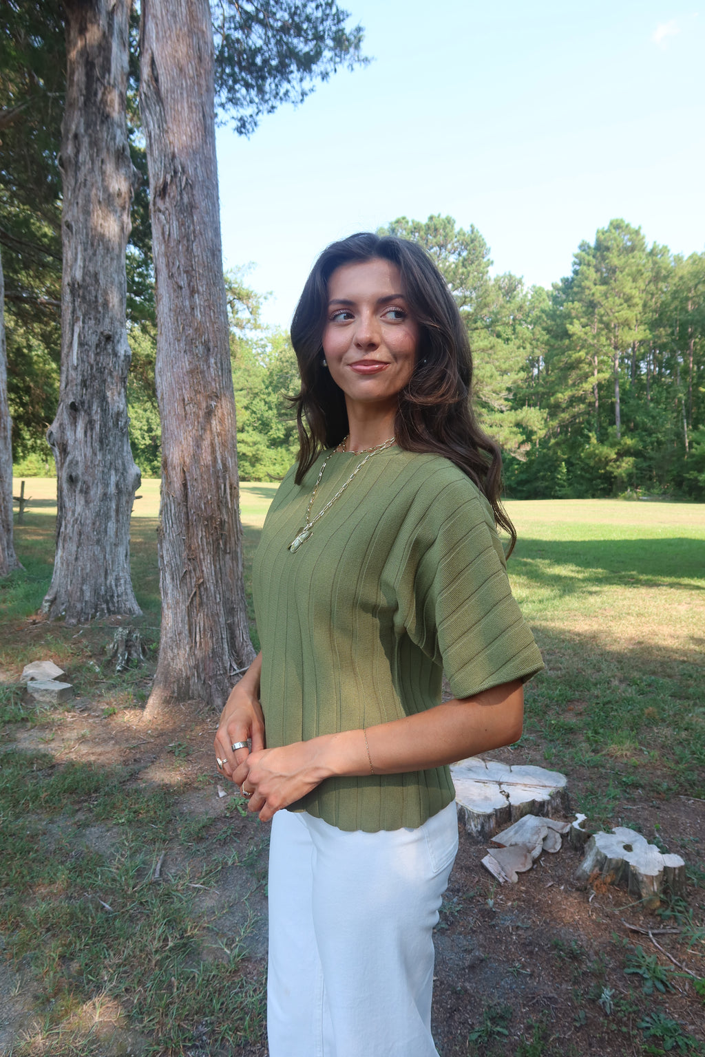 Lorelai Top- Martini Olive