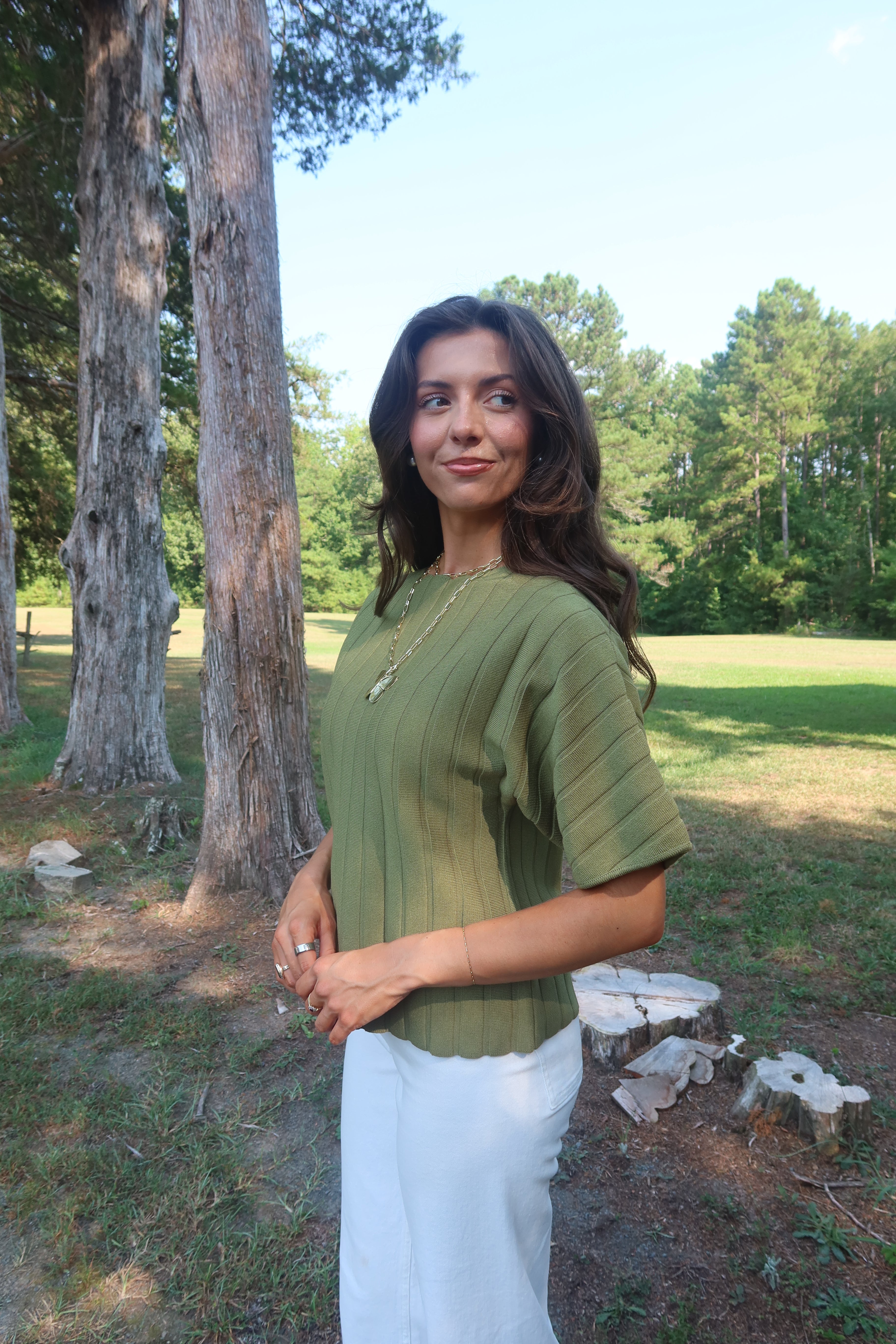 Lorelai Top- Martini Olive
