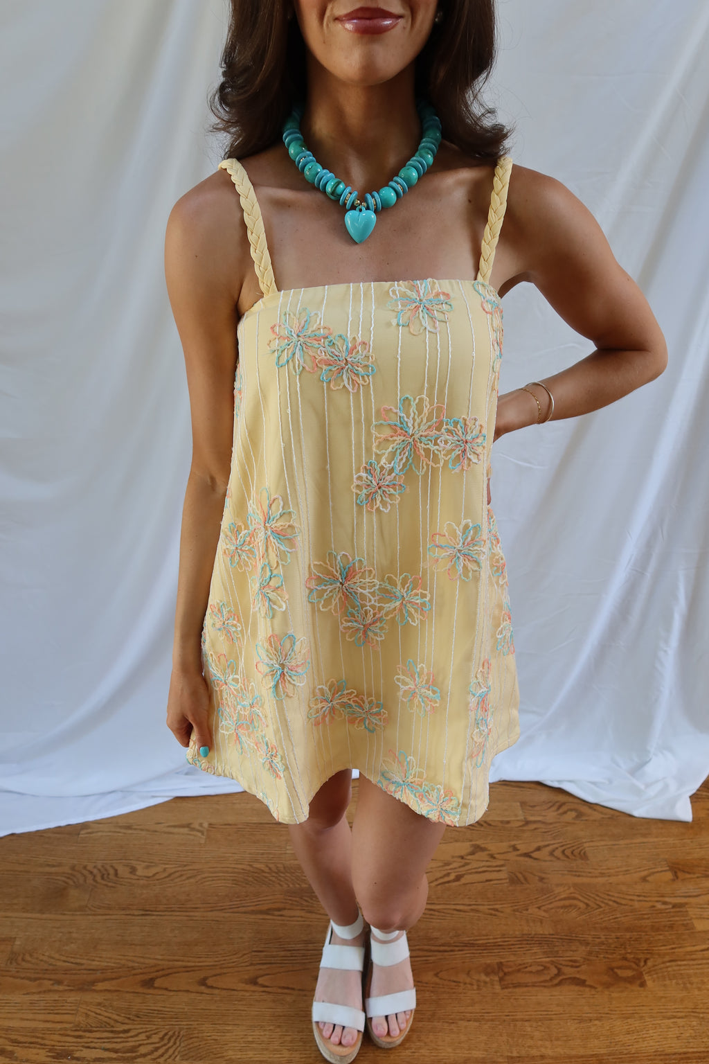 Main Squeeze Mini Dress- Light Yellow