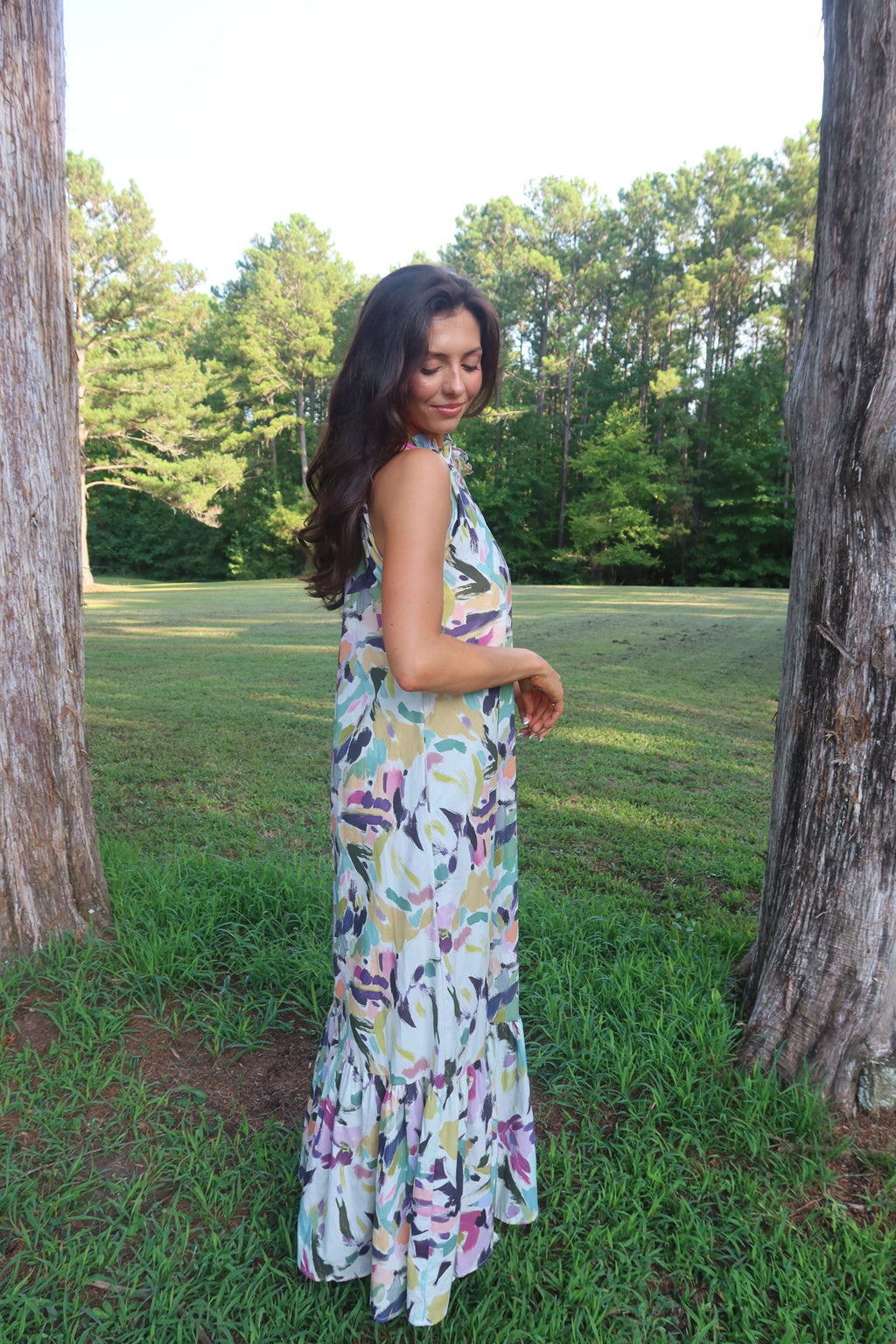 Painted Garden Maxi Dress- Multi