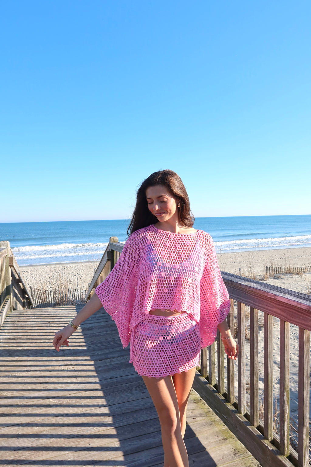 Pink Paradise Sequin Set Top- Pink
