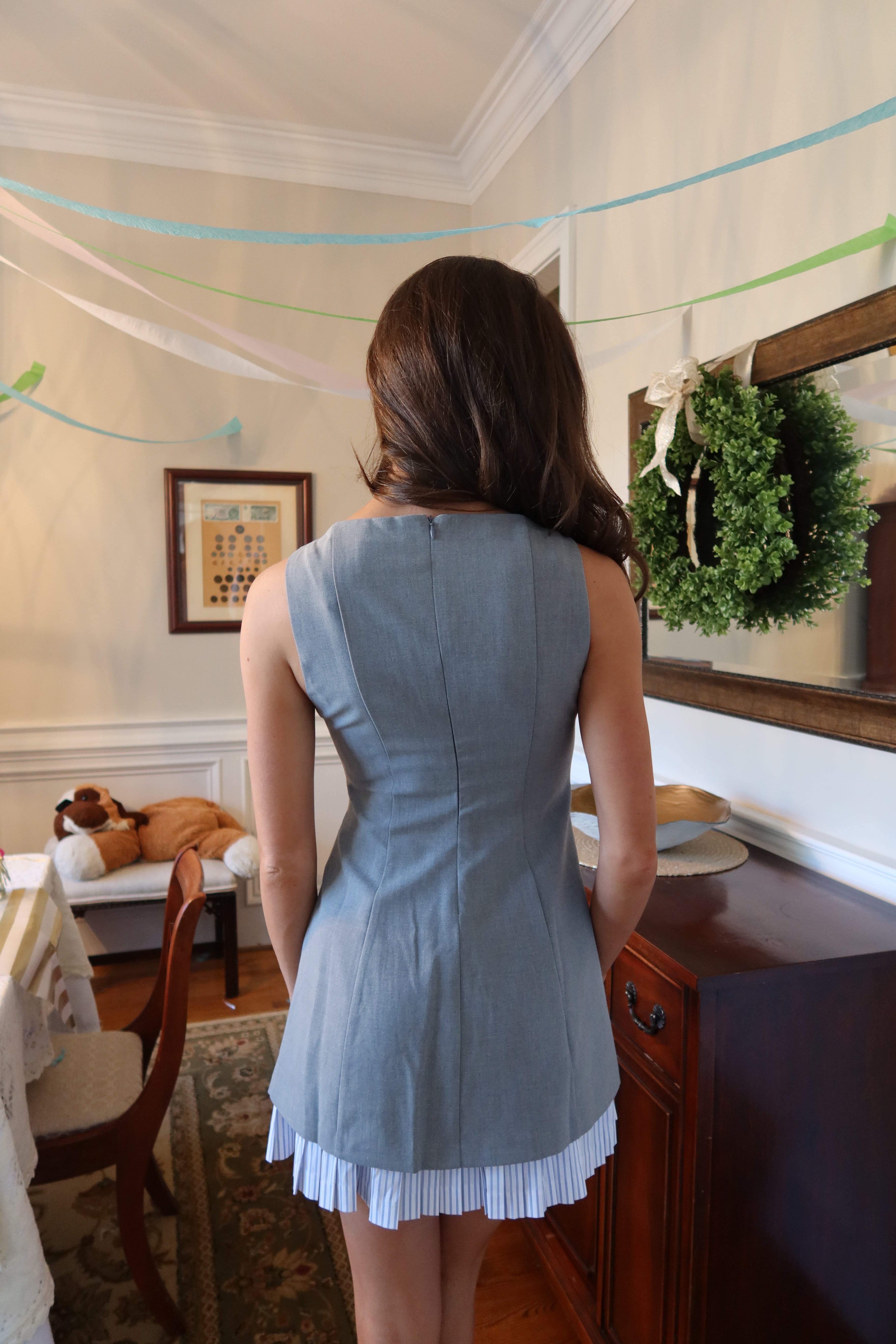 Working Hard, Hardly Working Dress- Grey