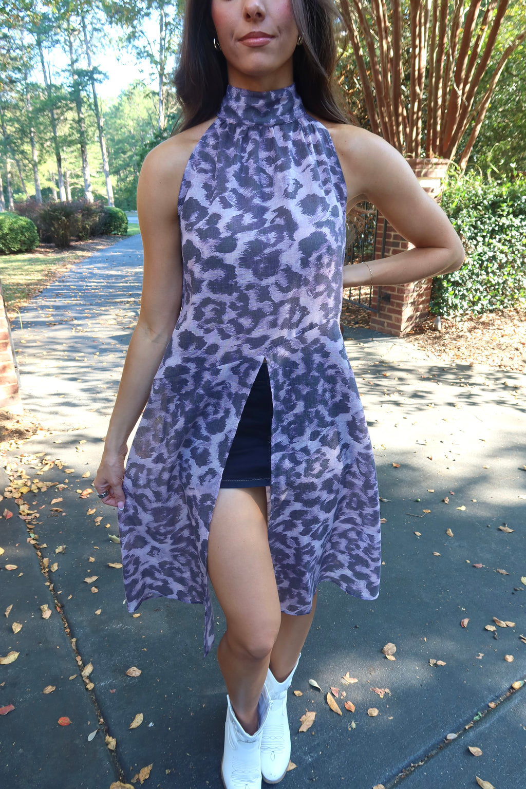 Purple Reign Leopard Top- Purple
