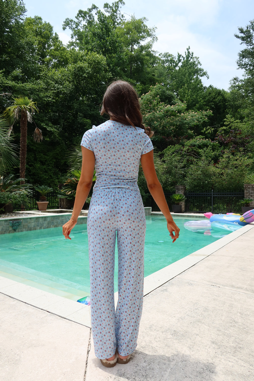 Seashell Pajama Bottom- Ice Melt