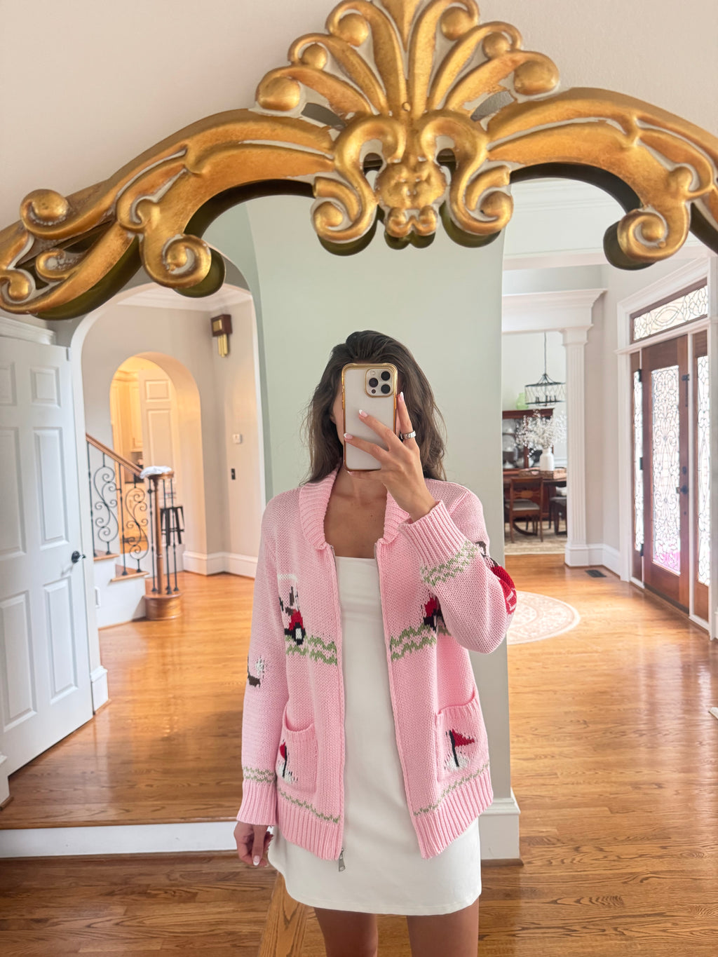 Hole in One Cardigan- Pink