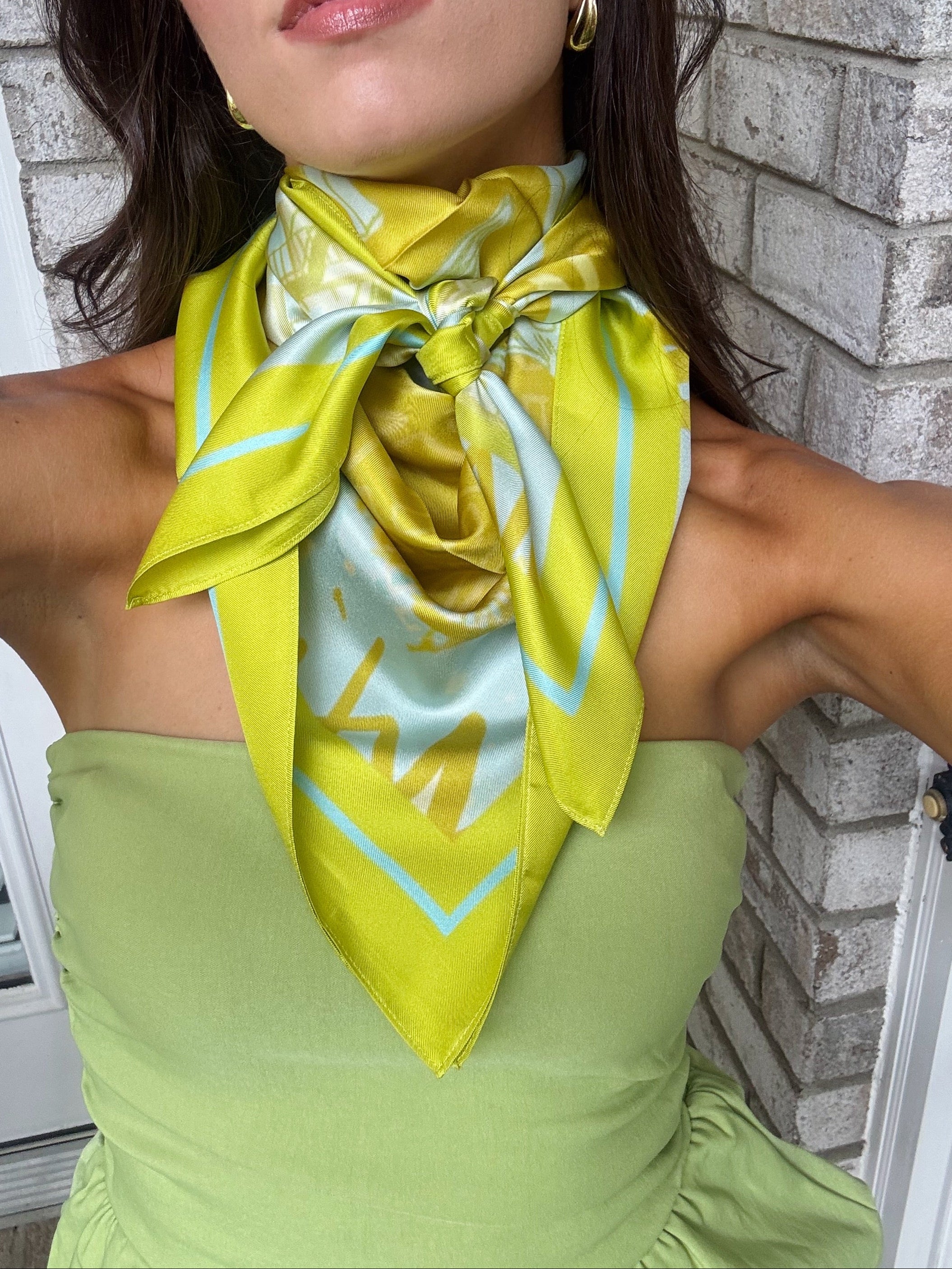 NY Said I love you Silk Scarf- 35x35