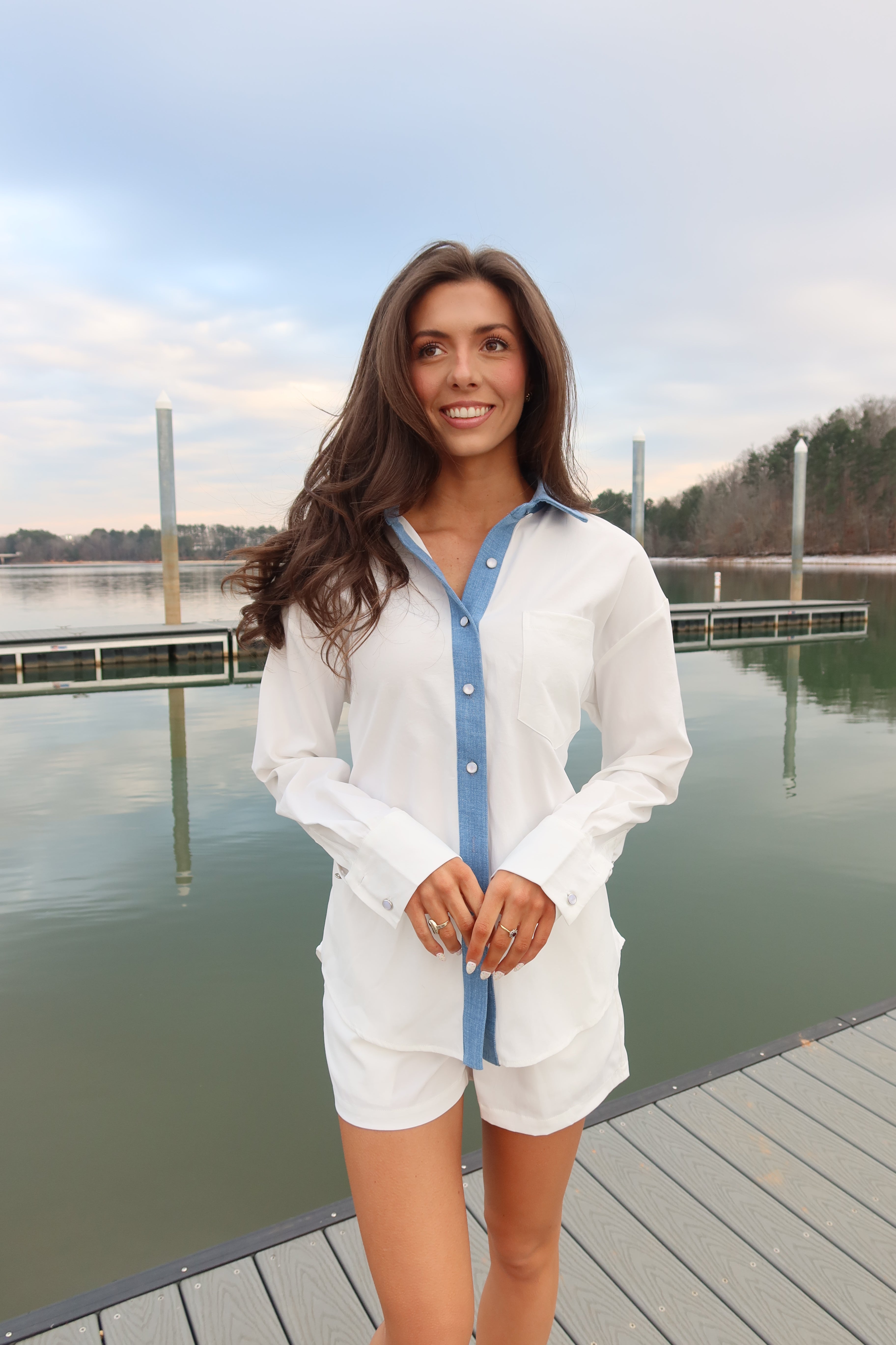 Sail Away Set Top- Off White