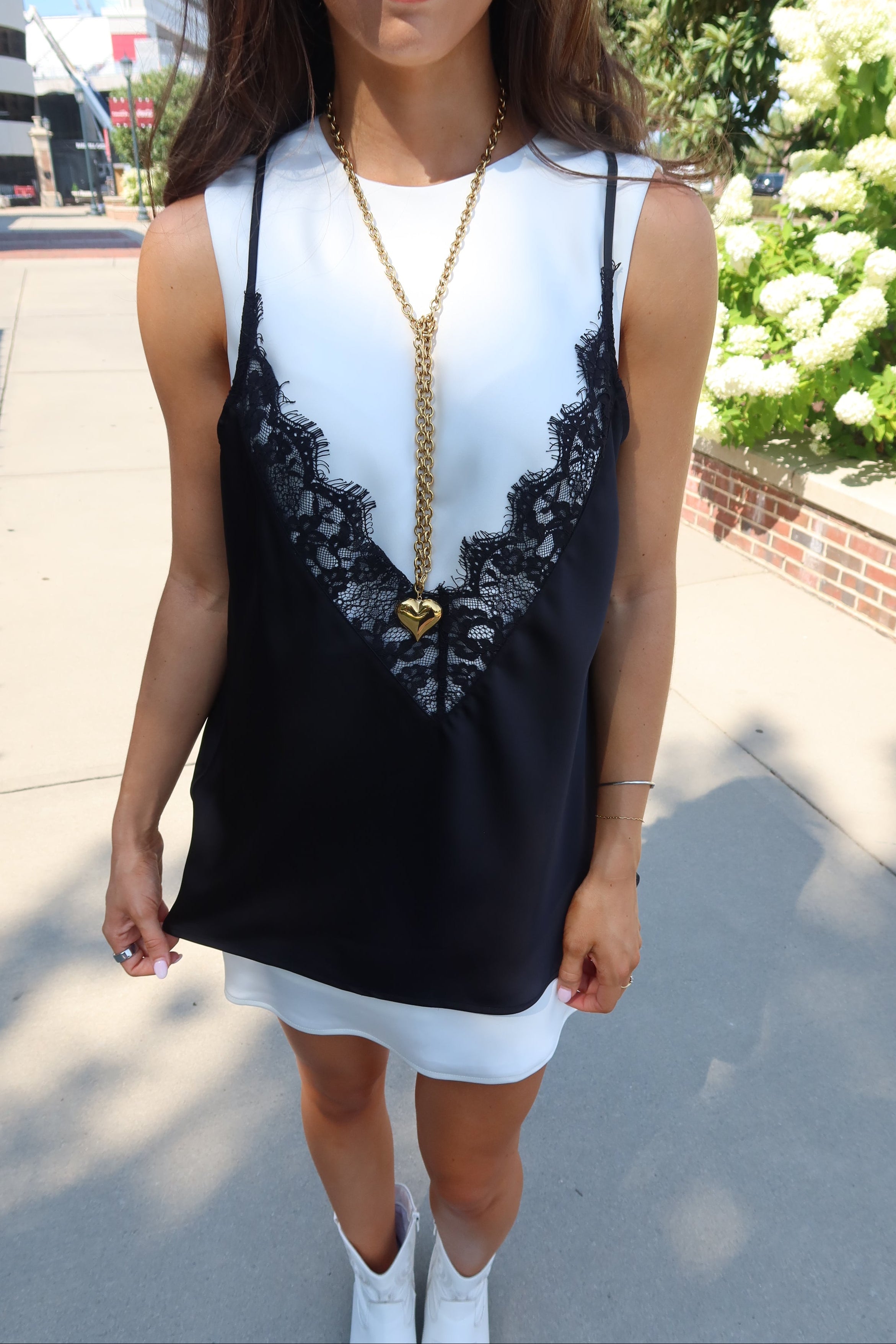 Heart Lariat Necklace- Gold