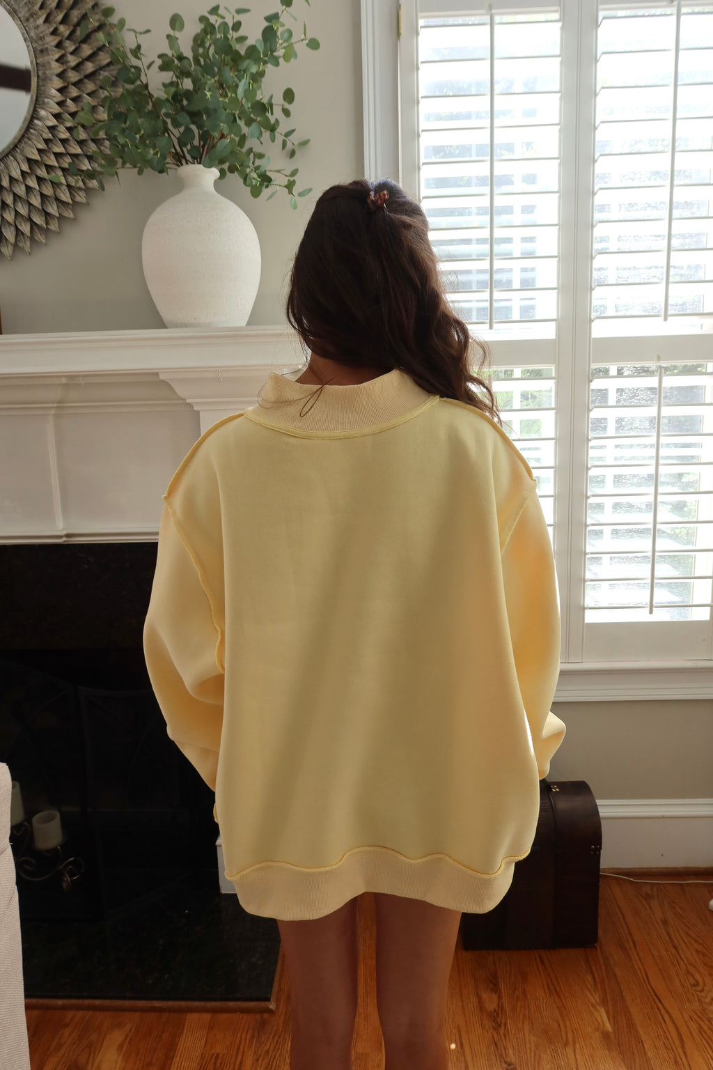 Dilly Dally/Lolly Gag Reversible Sweatshirt- Butter Yellow
