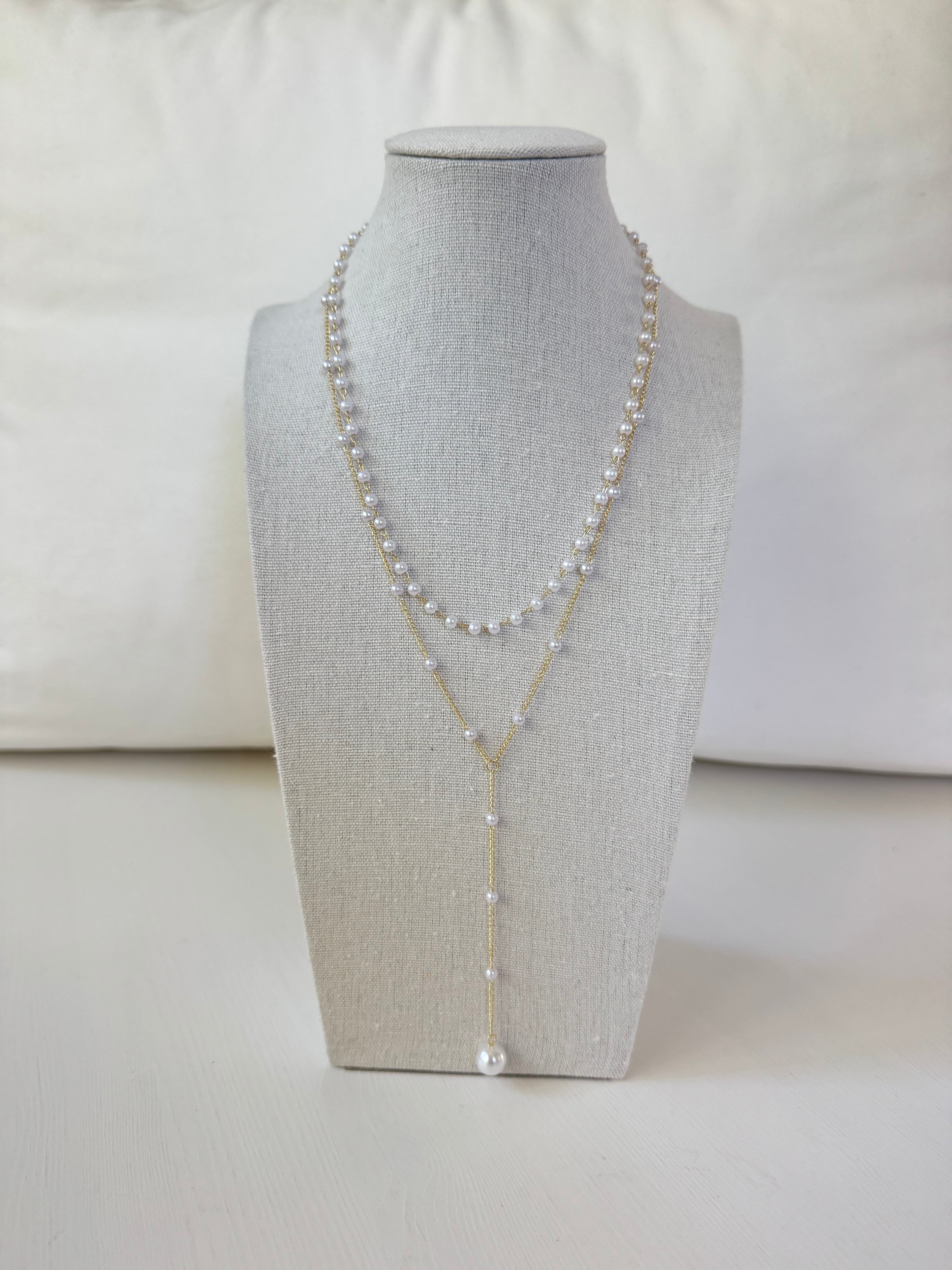 Little Luxe Gold Pearl Necklace