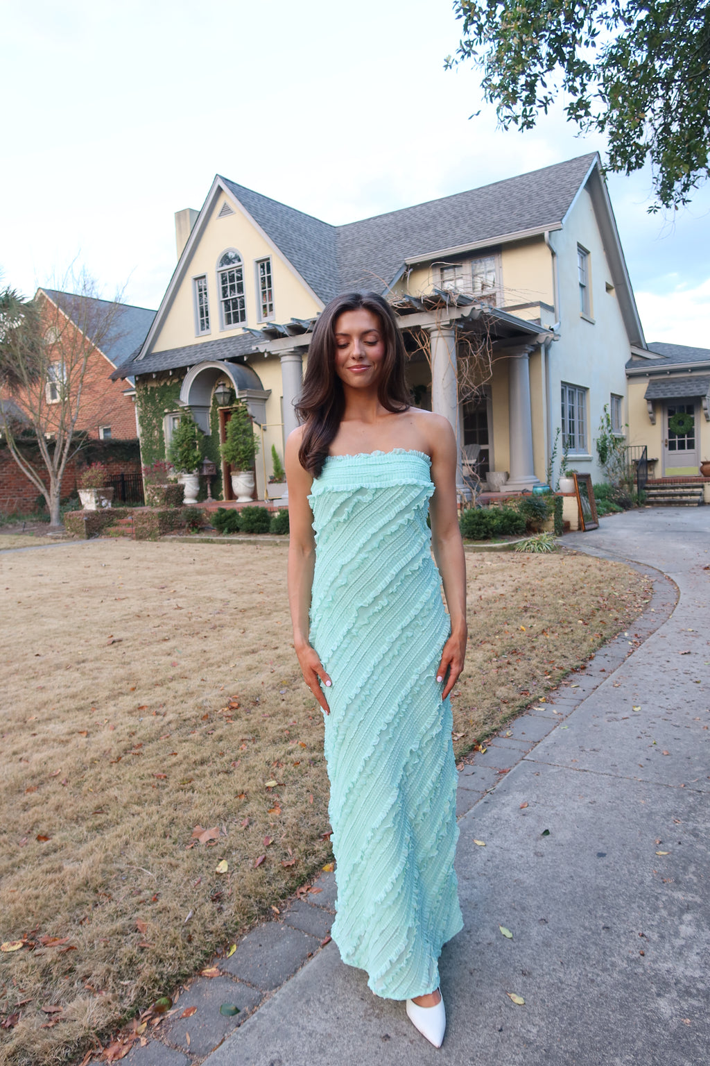 Mint Meadow Maxi Dress- Mint Green