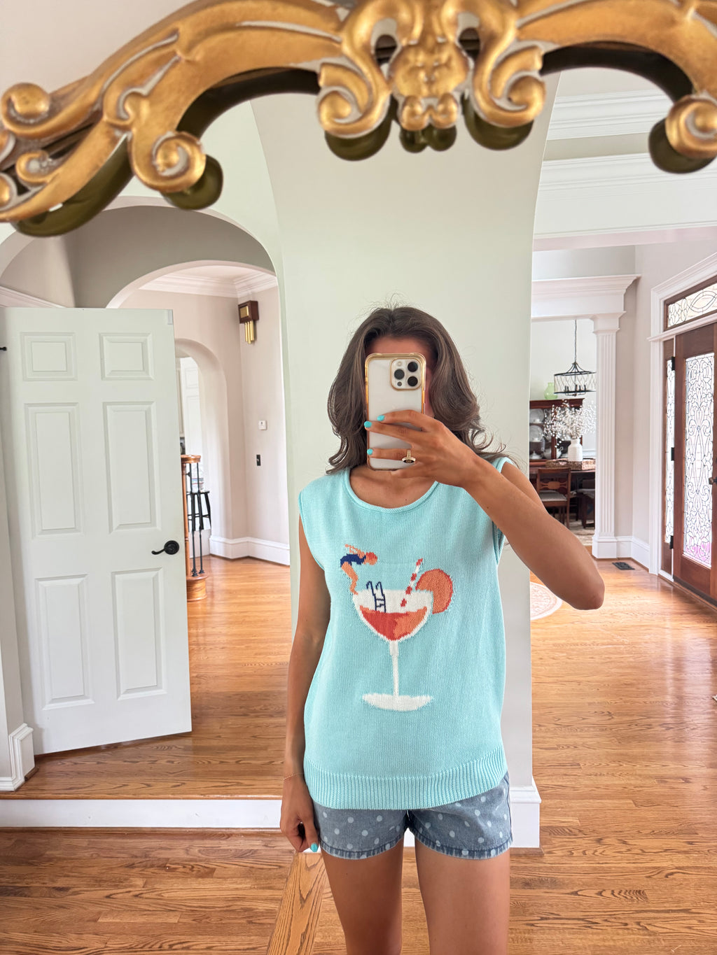 Aperol Deep Dive Top- Light Blue